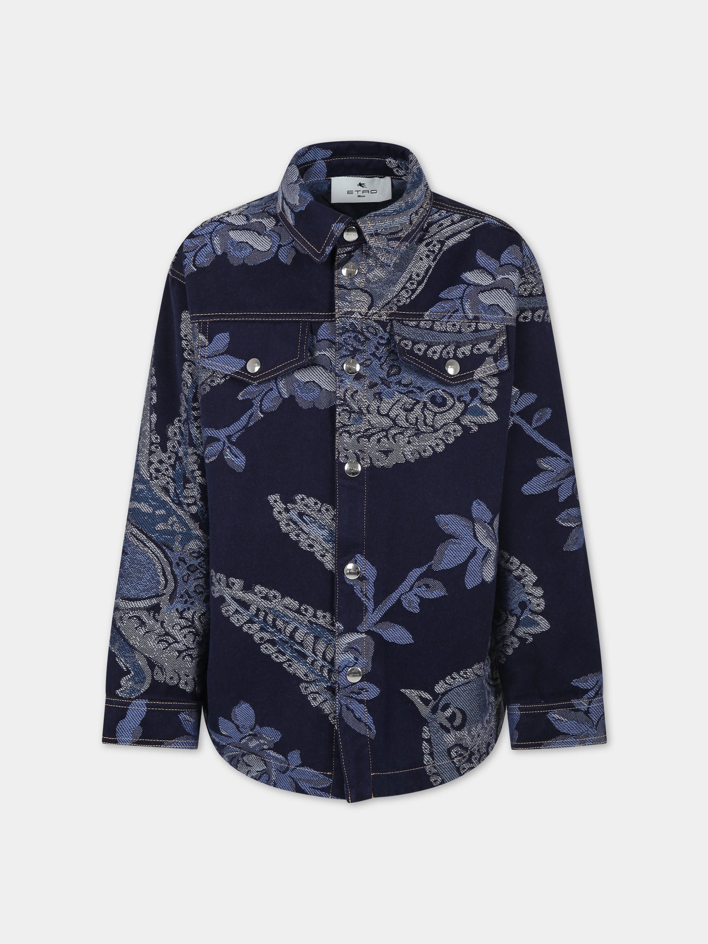 Giubbotto blu per bambini con motivo paisley,Etro,GU2P10 D0082 621BC