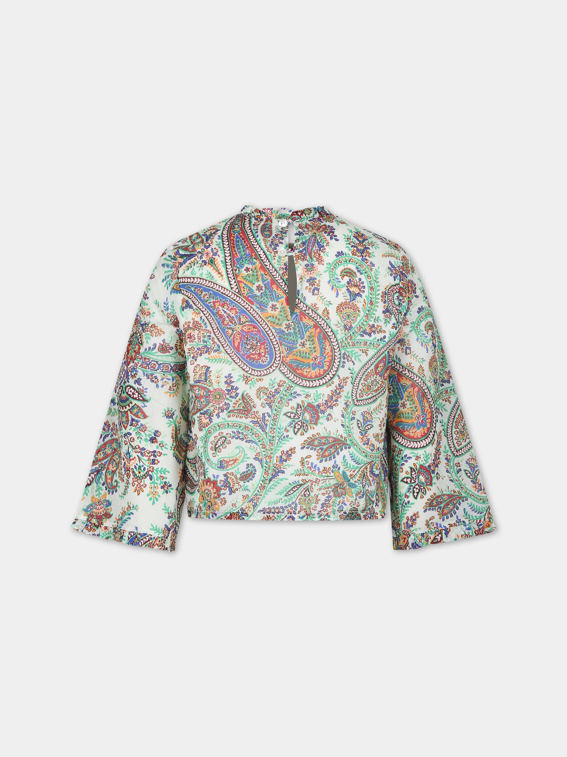 Blusa avorio con motivo paisley,Etro,GU5A53 M0045 102MC