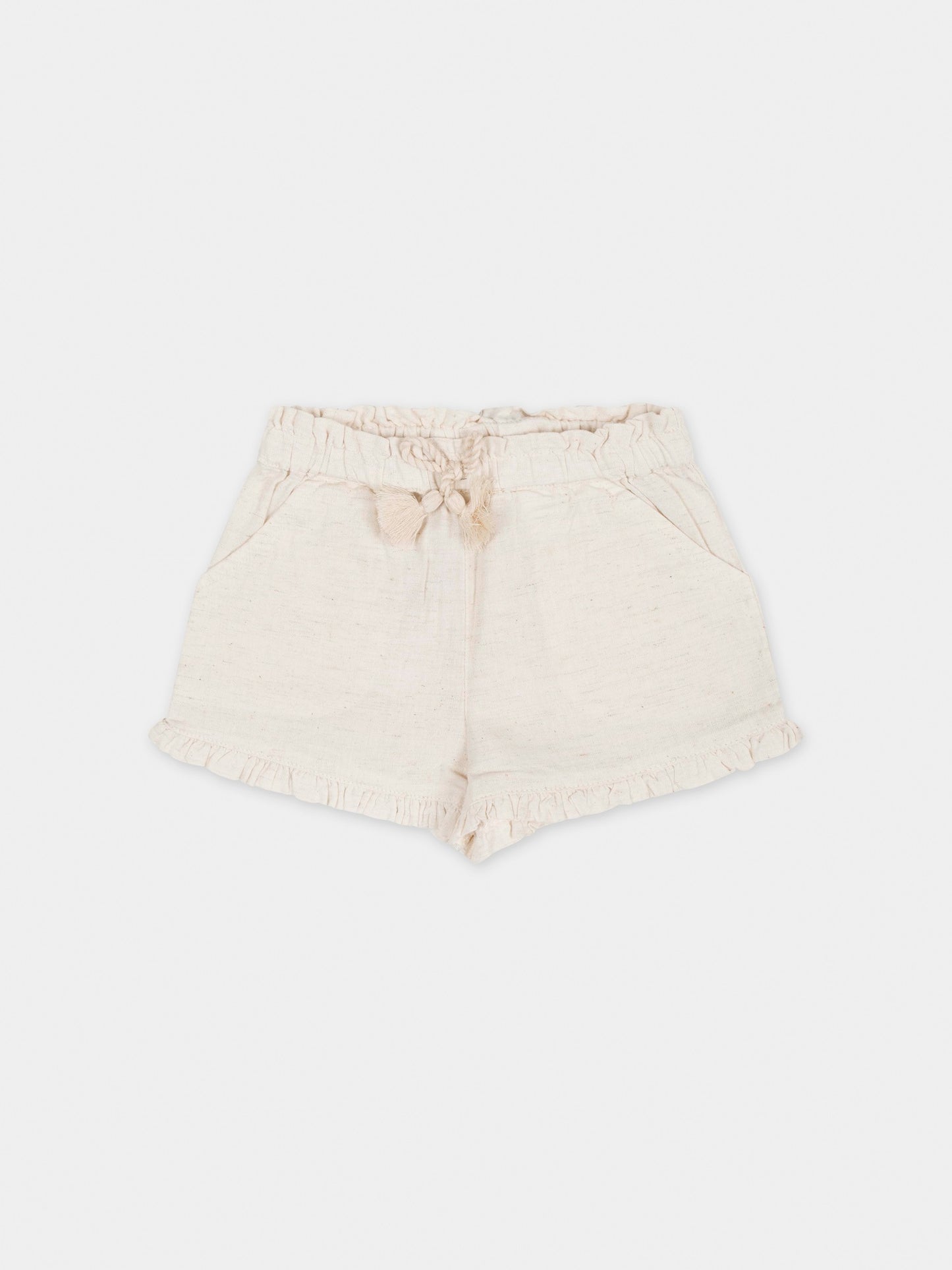 Shorts beige per neonata,Mayoral,1212 077