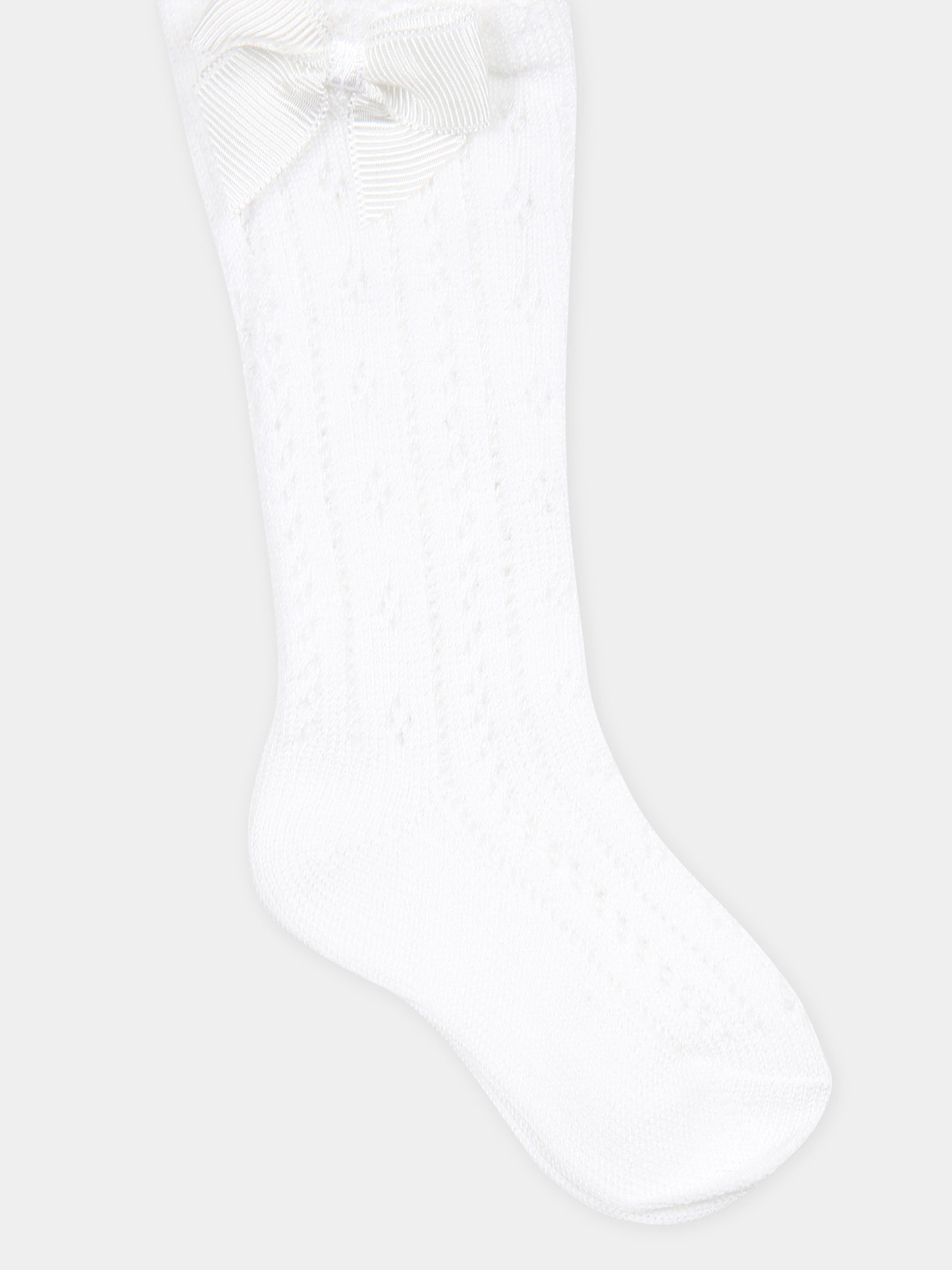 Calzini bianchi per neonata con fiocco,Mayoral,10653 026