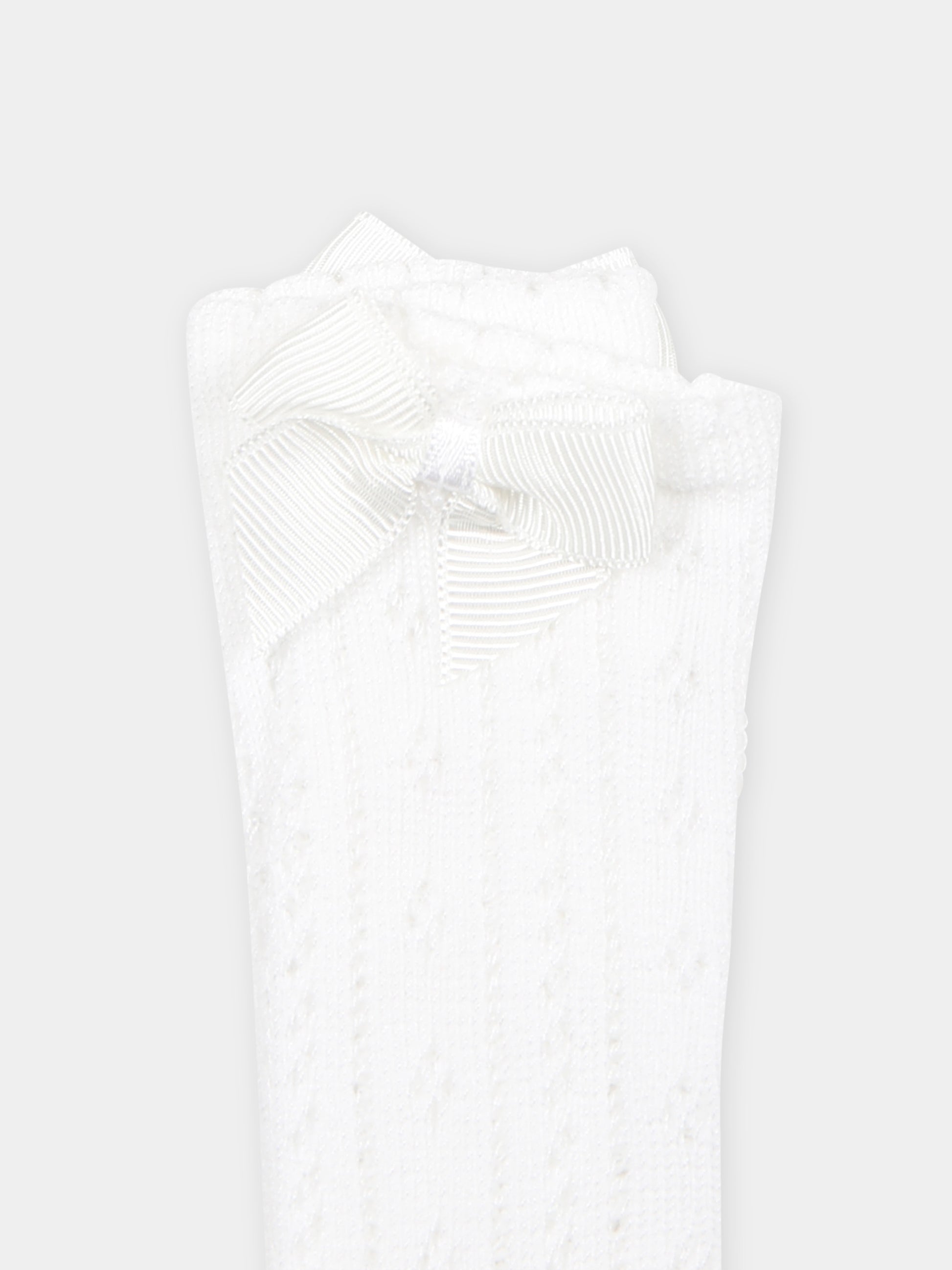 Calzini bianchi per neonata con fiocco,Mayoral,10653 026