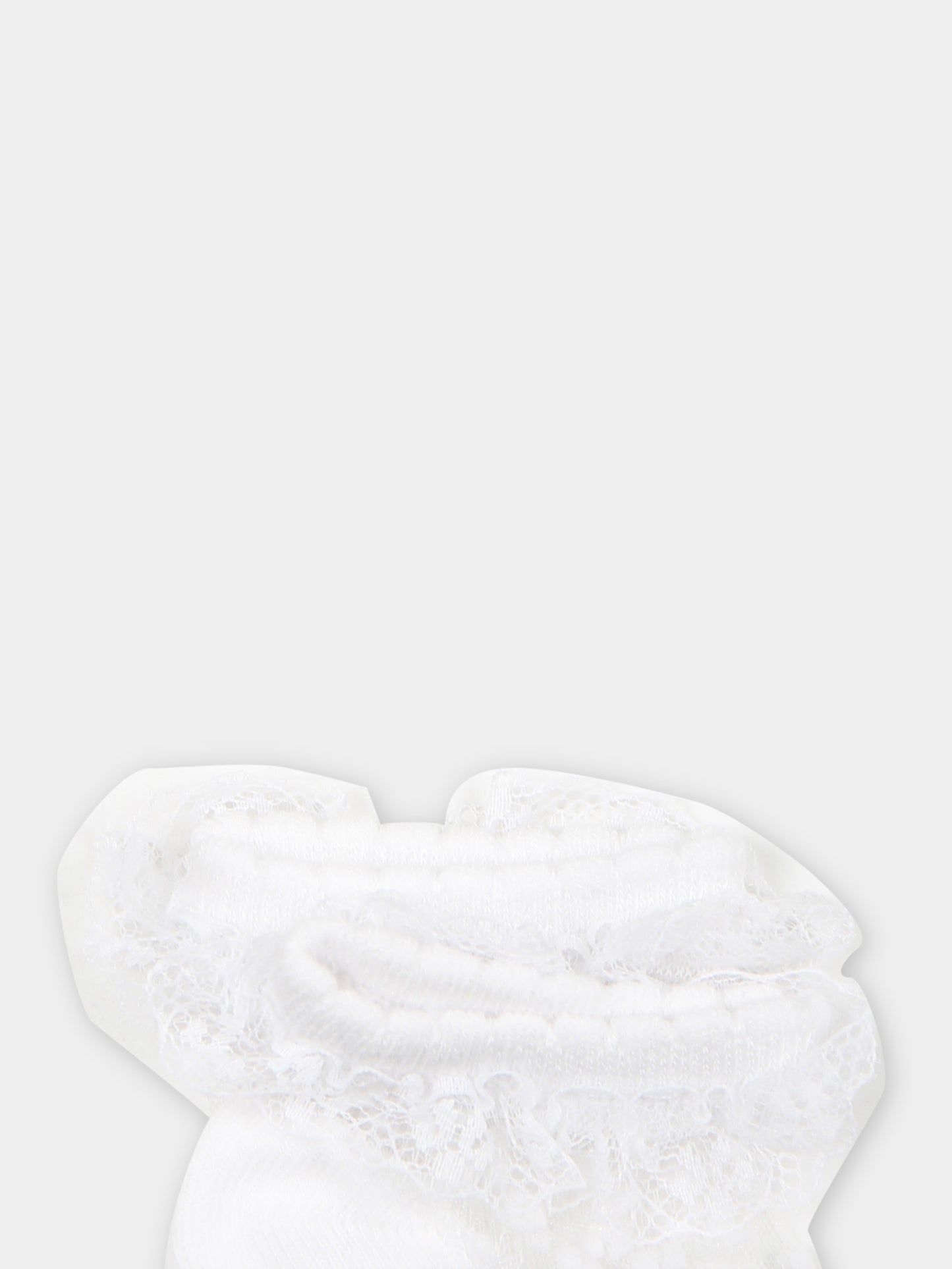 Calzini bianchi per neonata con ricami,Mayoral,10654 067