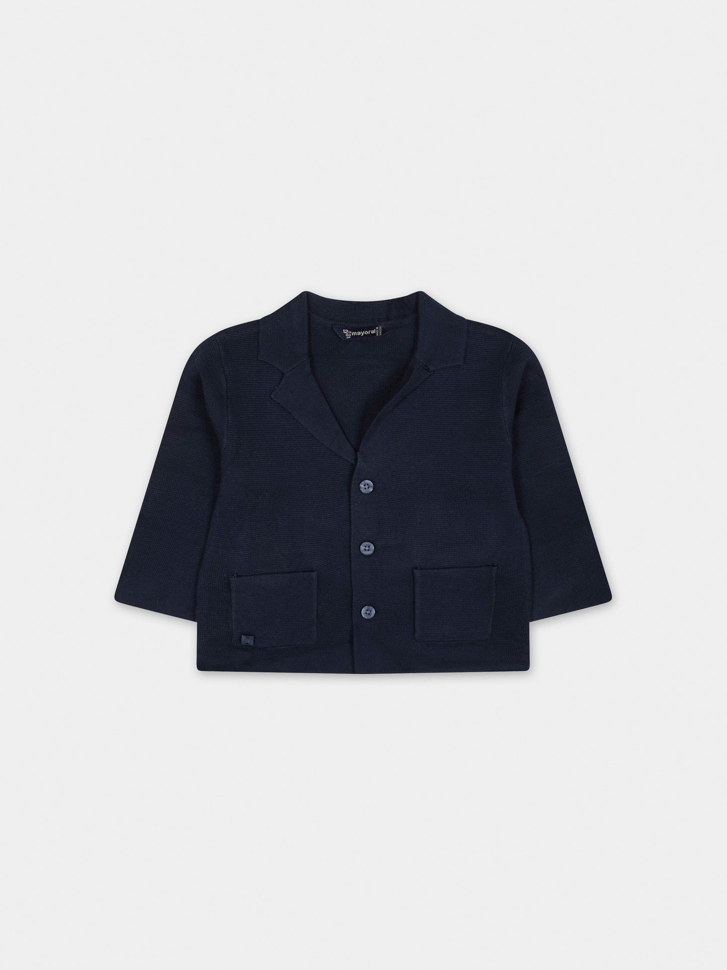Cardigan blu per neonato,Mayoral,1443 002