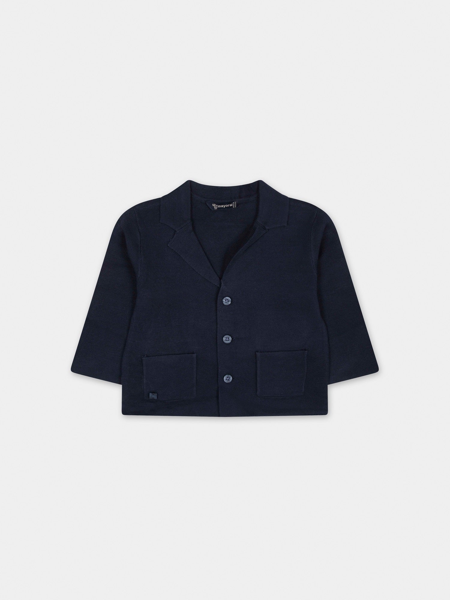 Cardigan blu per neonato,Mayoral,1443 002