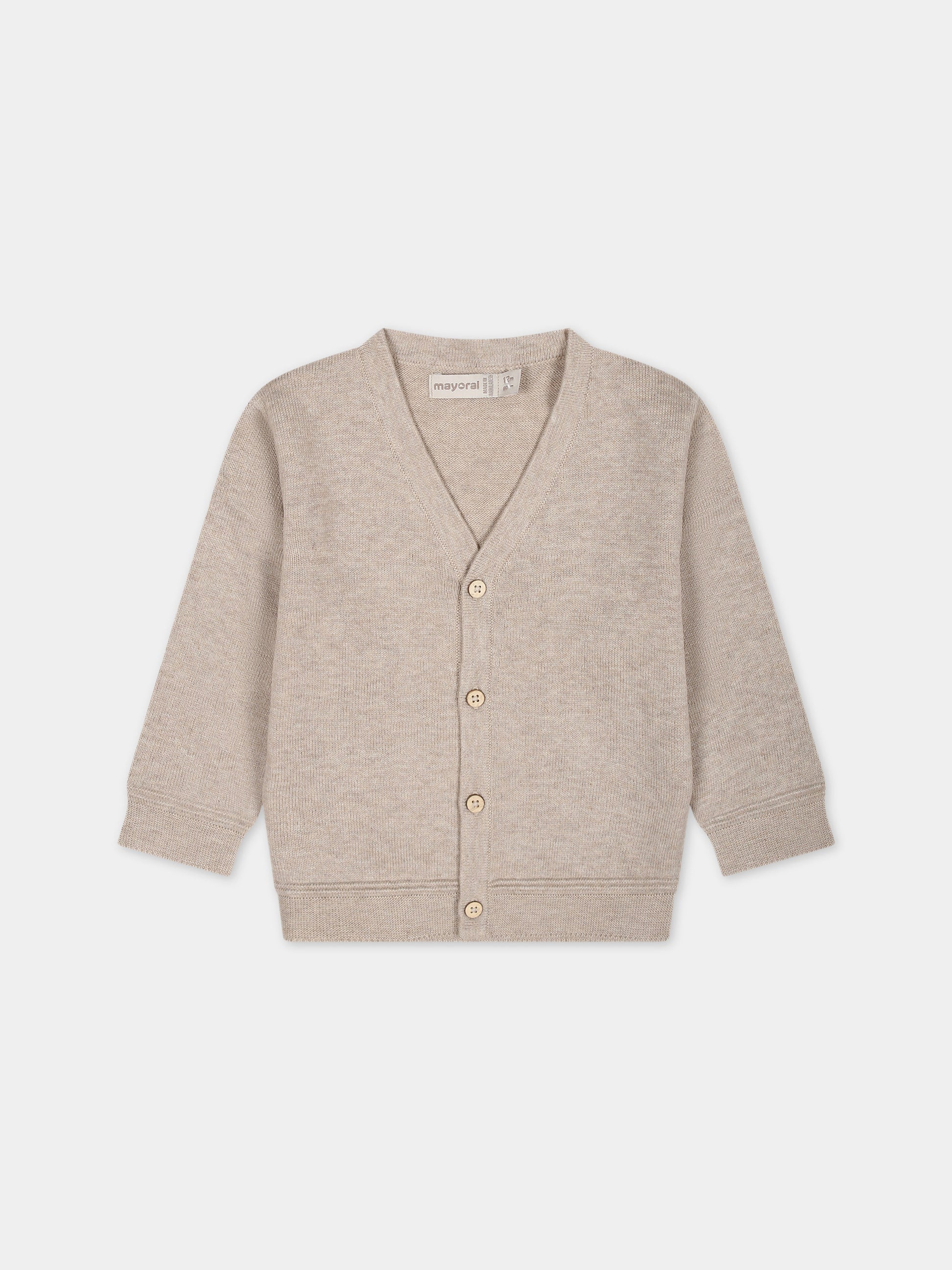 Cardigan beige per neonato,Mayoral,1390 055