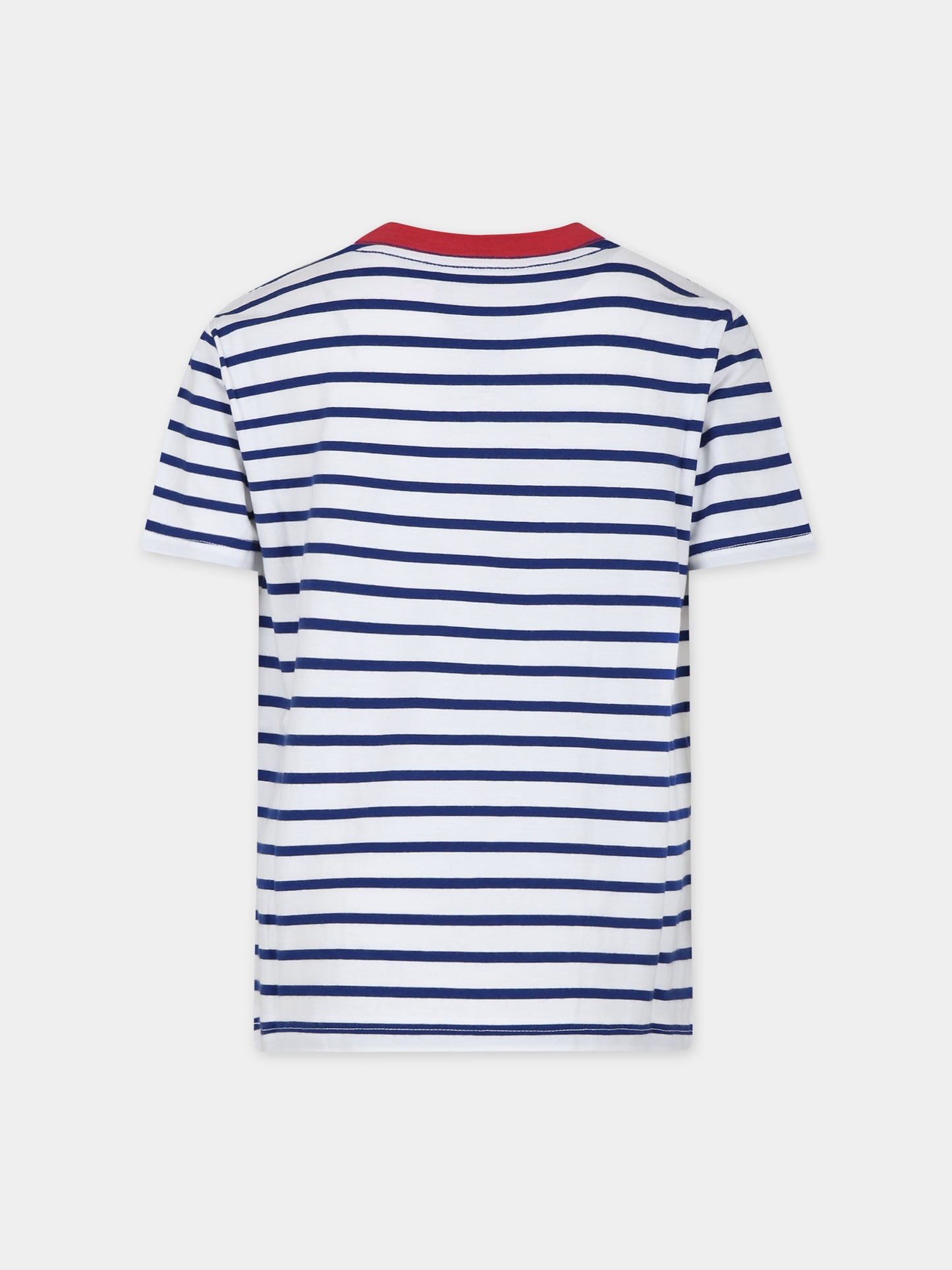 T-shirt blu per bambino con ricamo,Ralph Lauren Kids,934201001