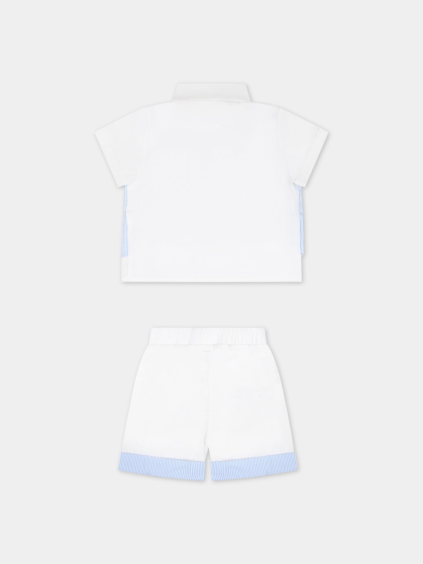 Completo bianco per neonato con logo,Falcotto,001 6002210 01 0C14