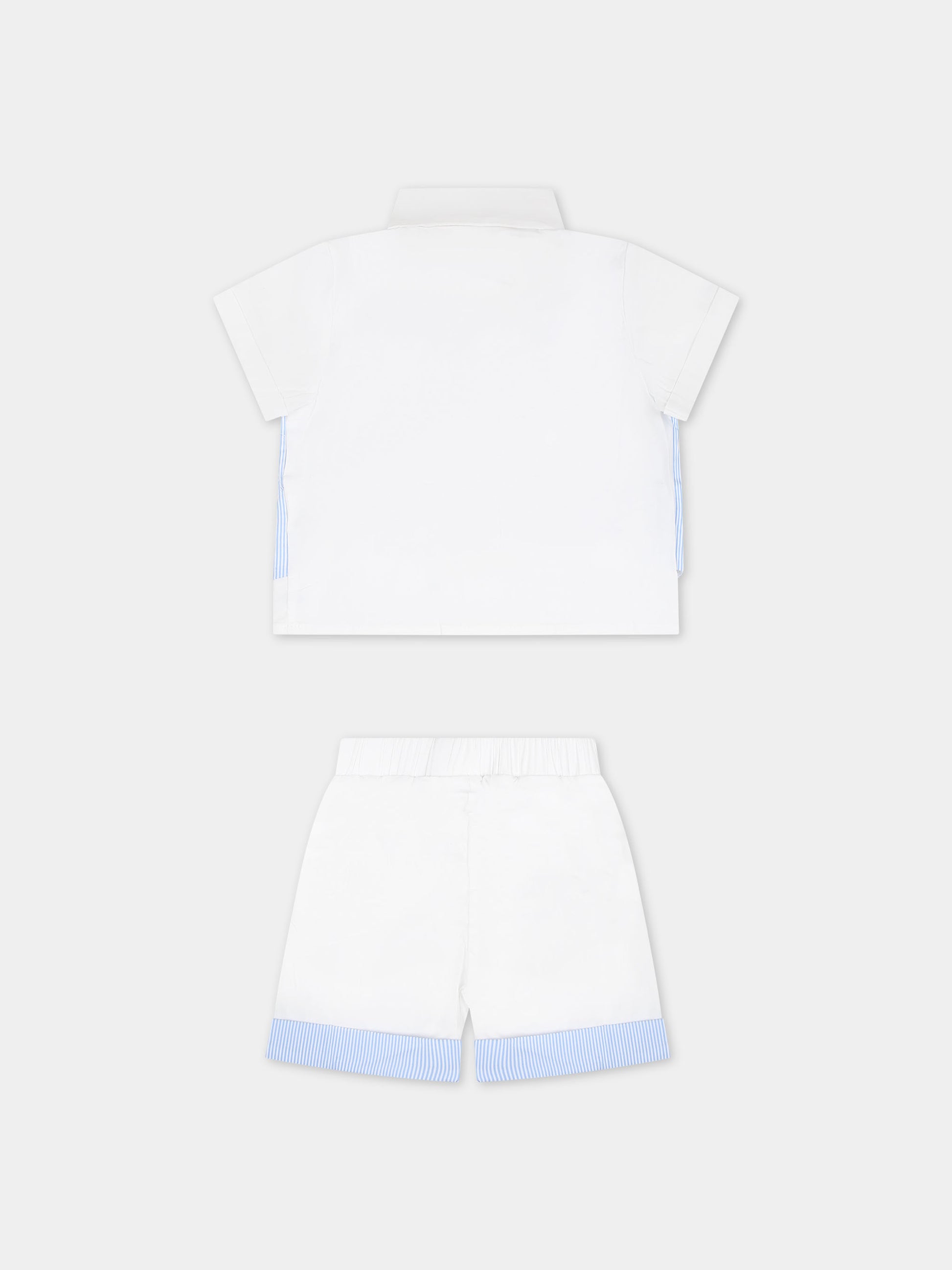 Completo bianco per neonato con logo,Falcotto,001 6002210 01 0C14