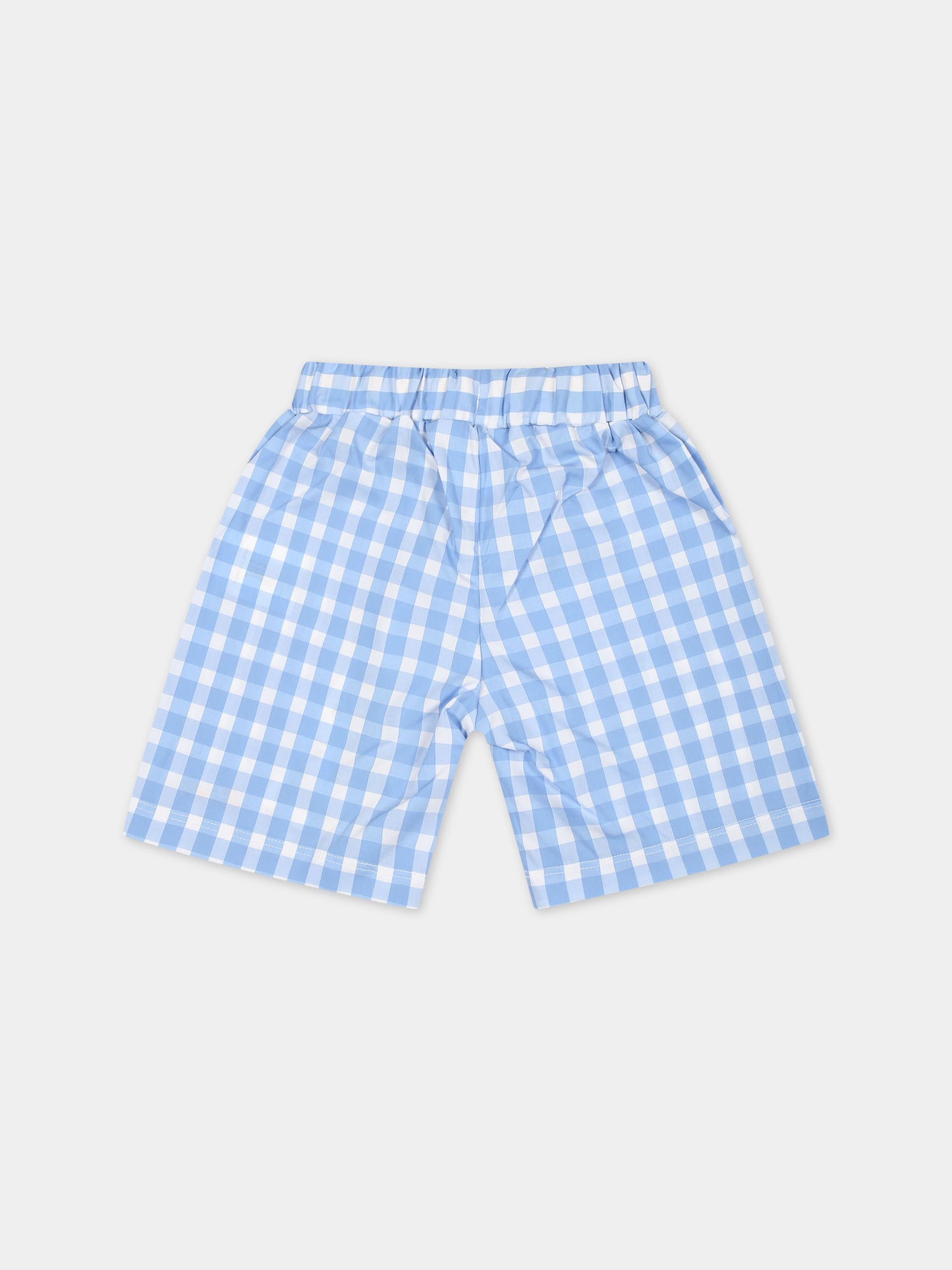 Shorts celesti per neonato con logo,Falcotto,001 6002201 01 1N07