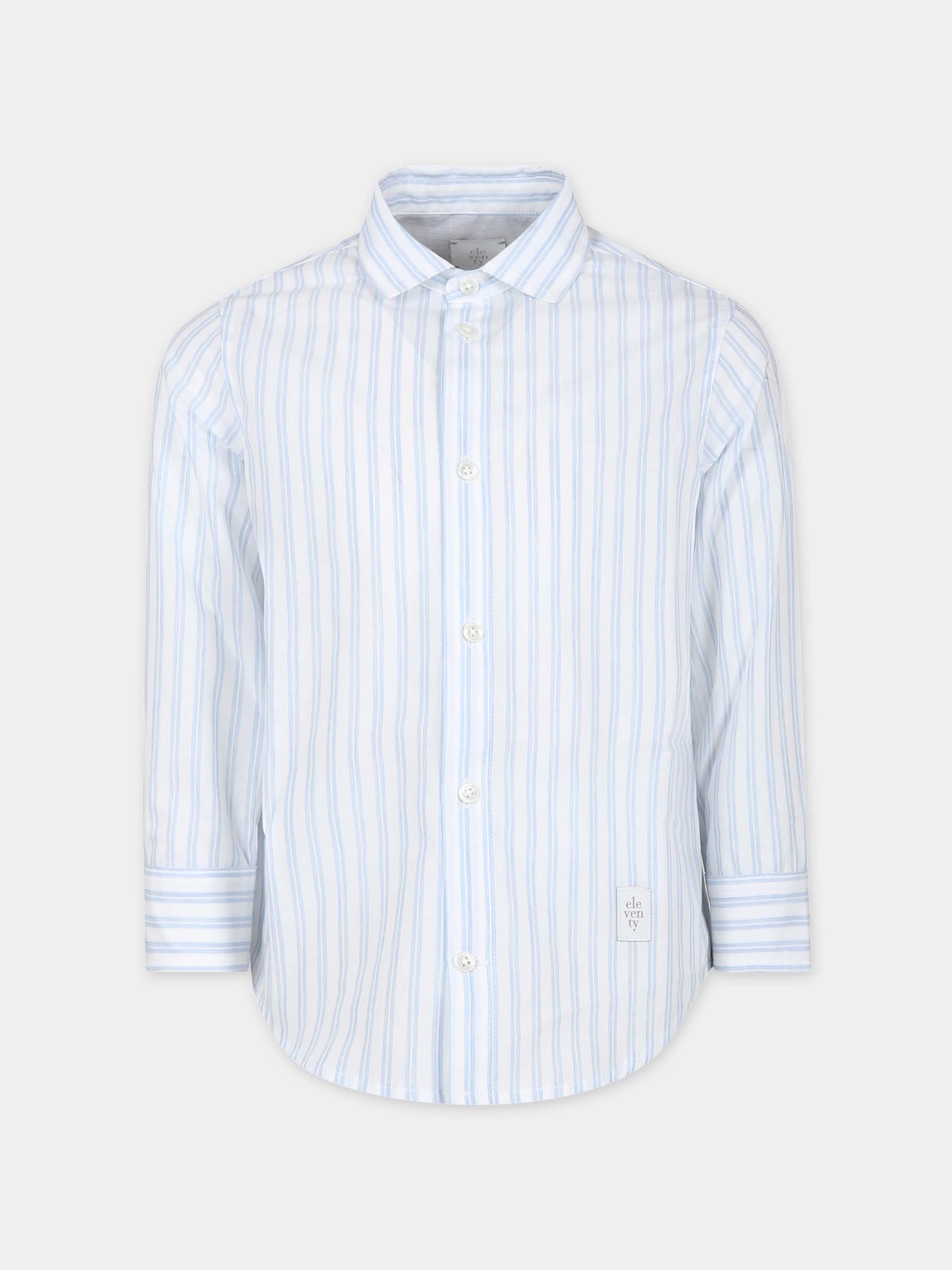 Camicia bianca per bambino con logo,Eleventy,EU5P00 P0375 100CE