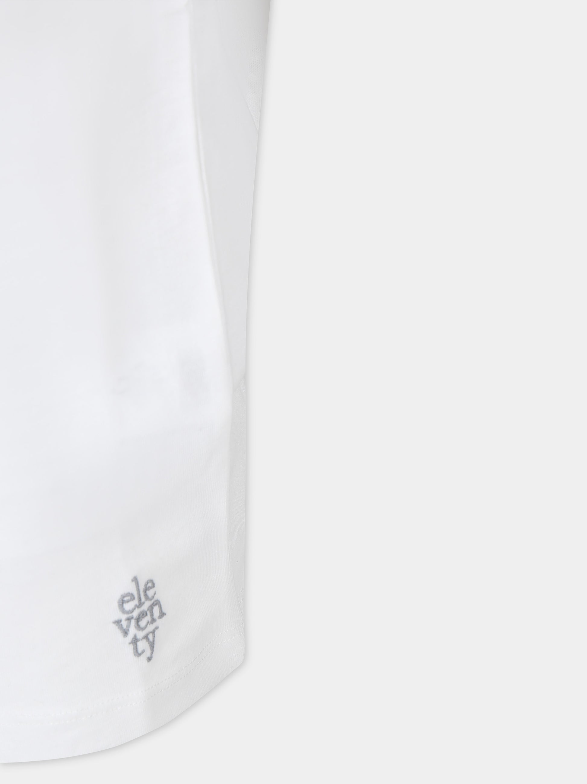T-shirt bianca per bambino con logo,Eleventy,EU8P11 Z1292 101BG