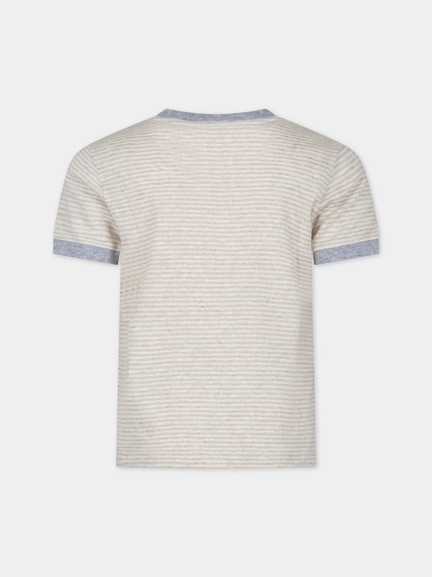 T-shirt grigia per bambino,Eleventy,EU8P51 J0404 167AV