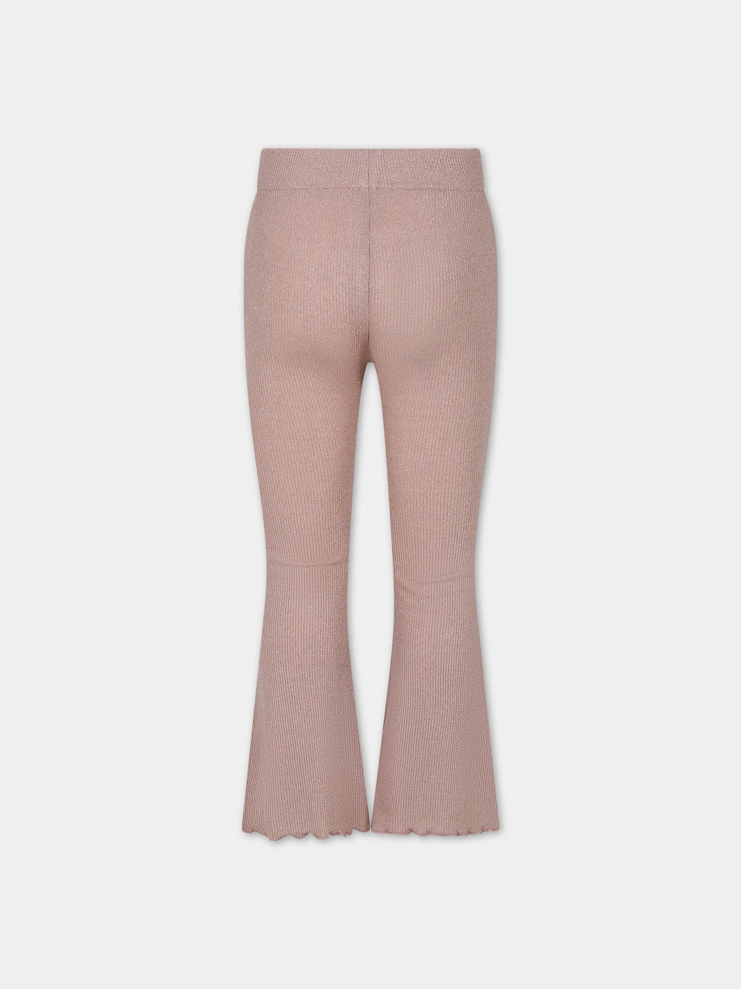 Pantaloni rosa per bambina con lurex,Caffe' D'orzo,ZU6A50 J0384 536OR