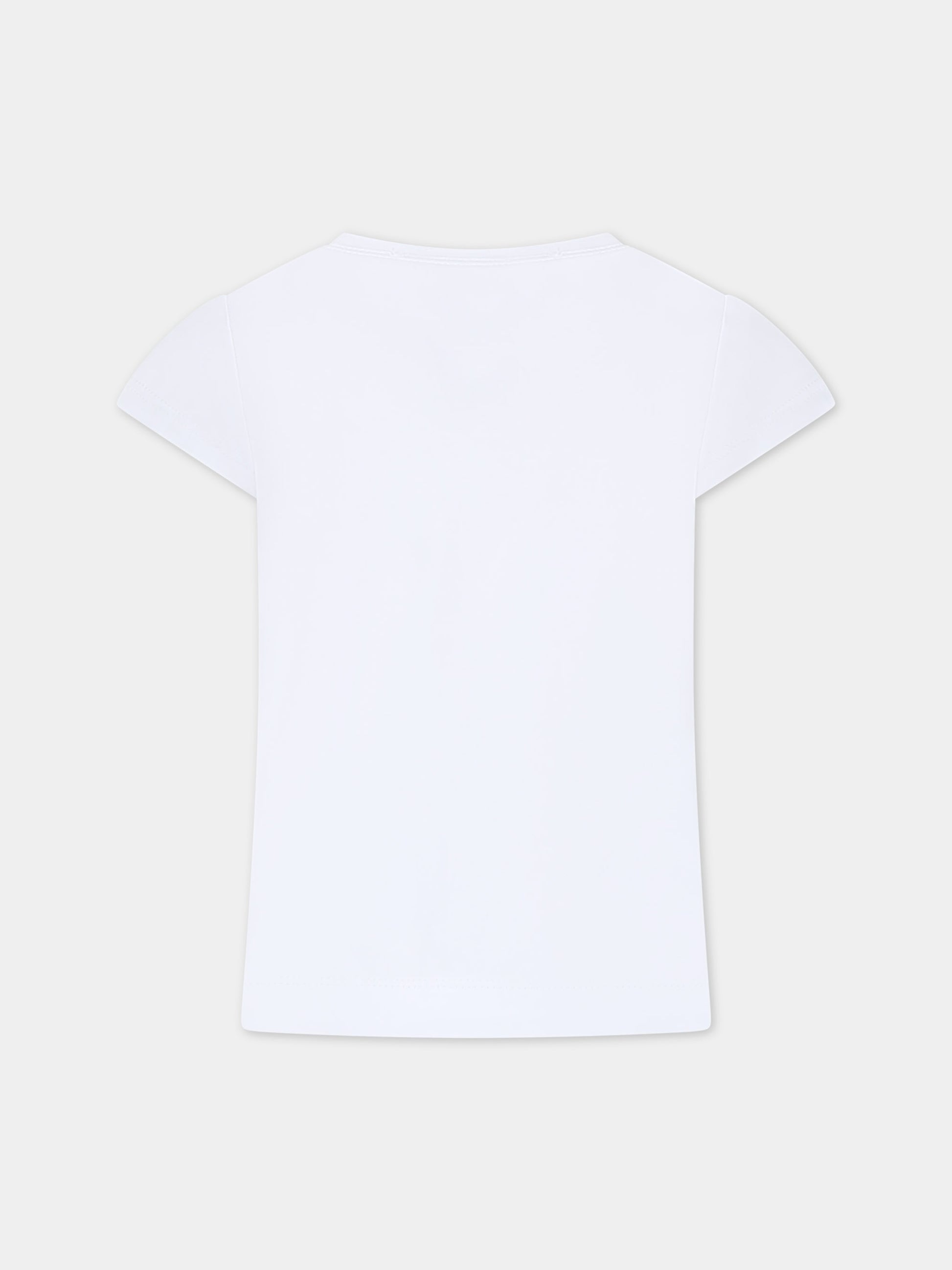 T-shirt bianca per bambina con Minnie,Monnalisa,11C608 3201 0099