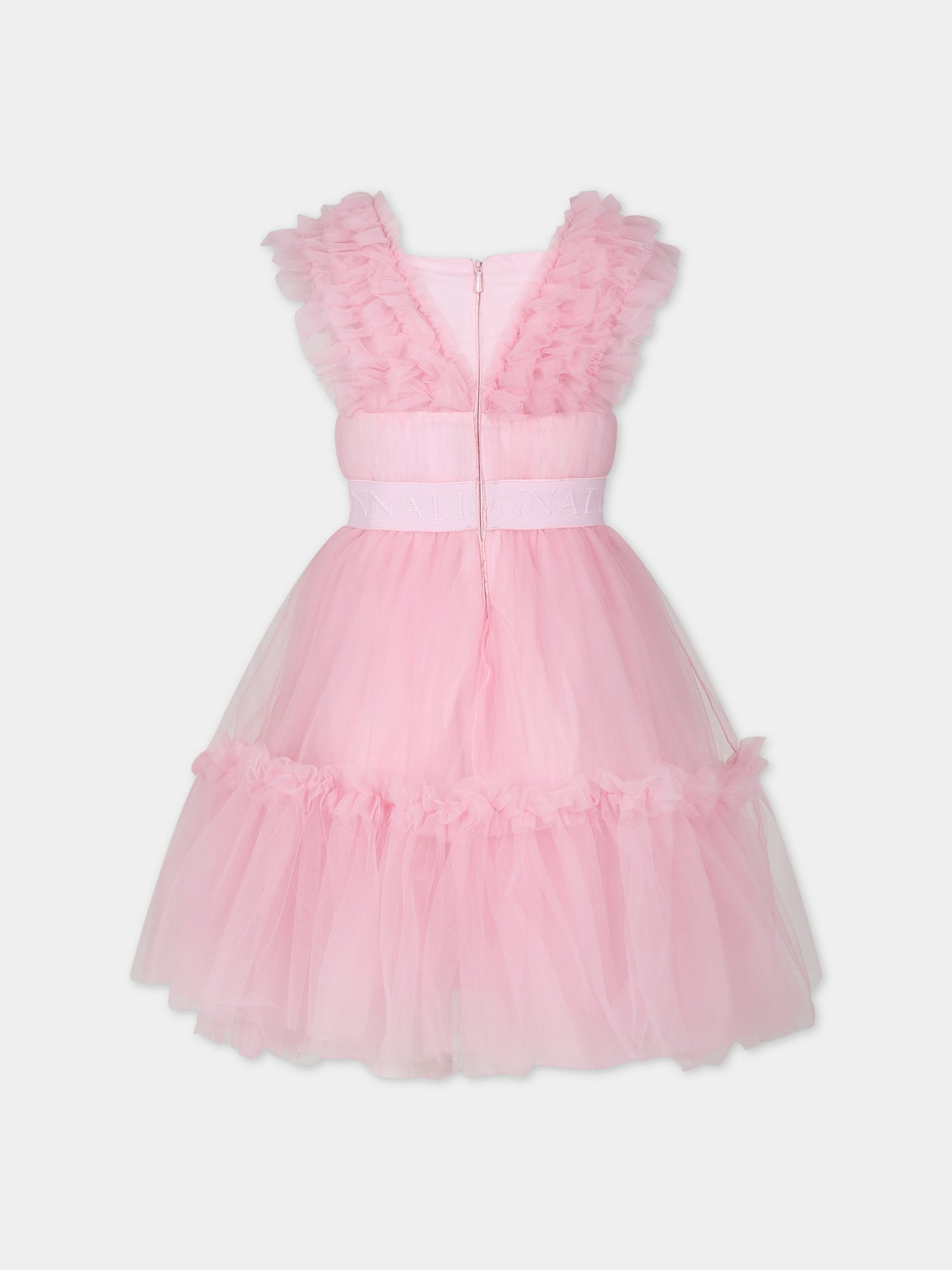 Vestito elegante rosa per bambina,Monnalisa,17C906 T9945 0090