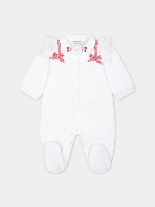 Tutina bianca per neonata,Monnalisa,35C213 3000 9943