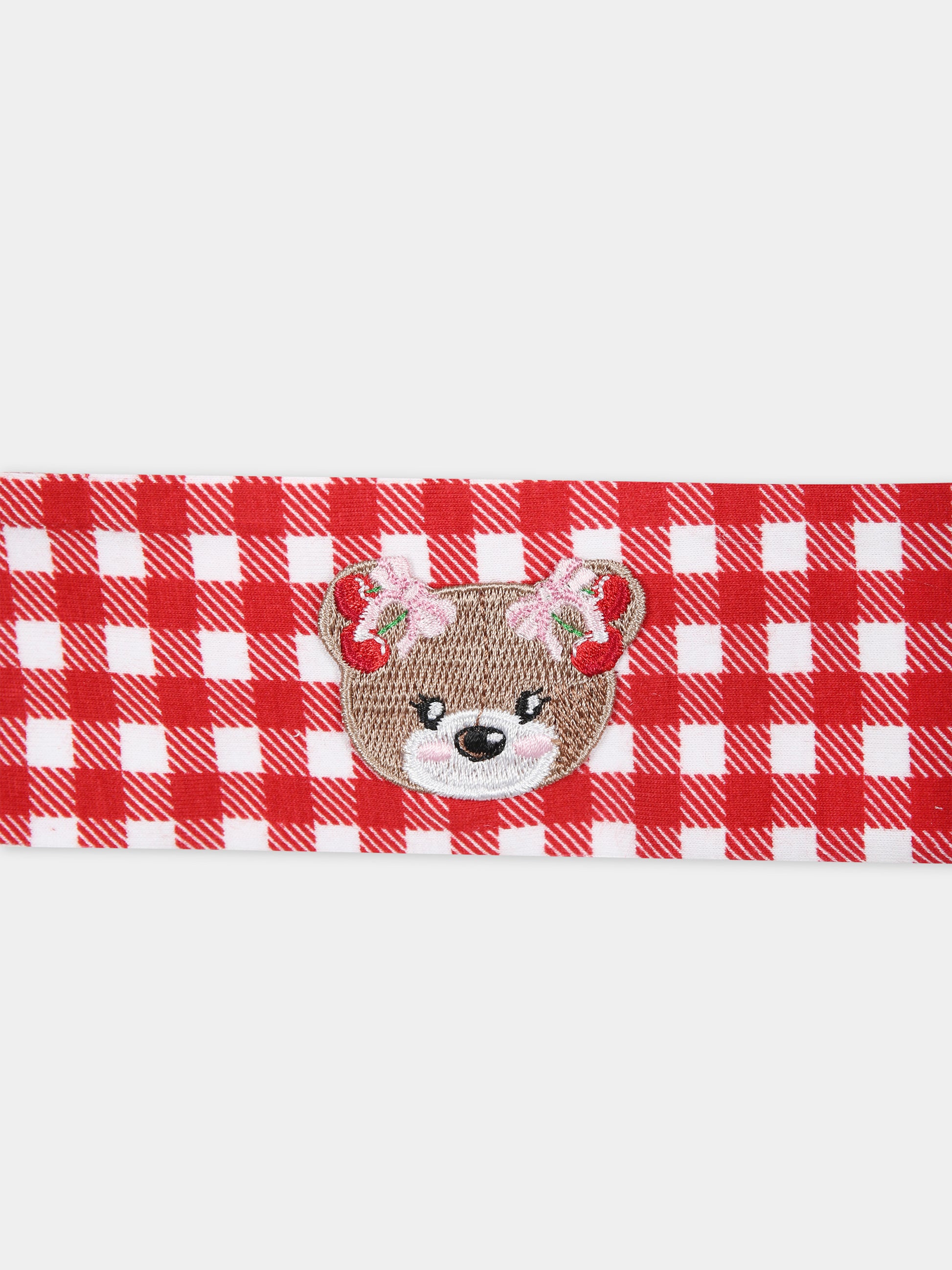 Fascia rossa per neonata con orso,Monnalisa,39C009 3671 9944