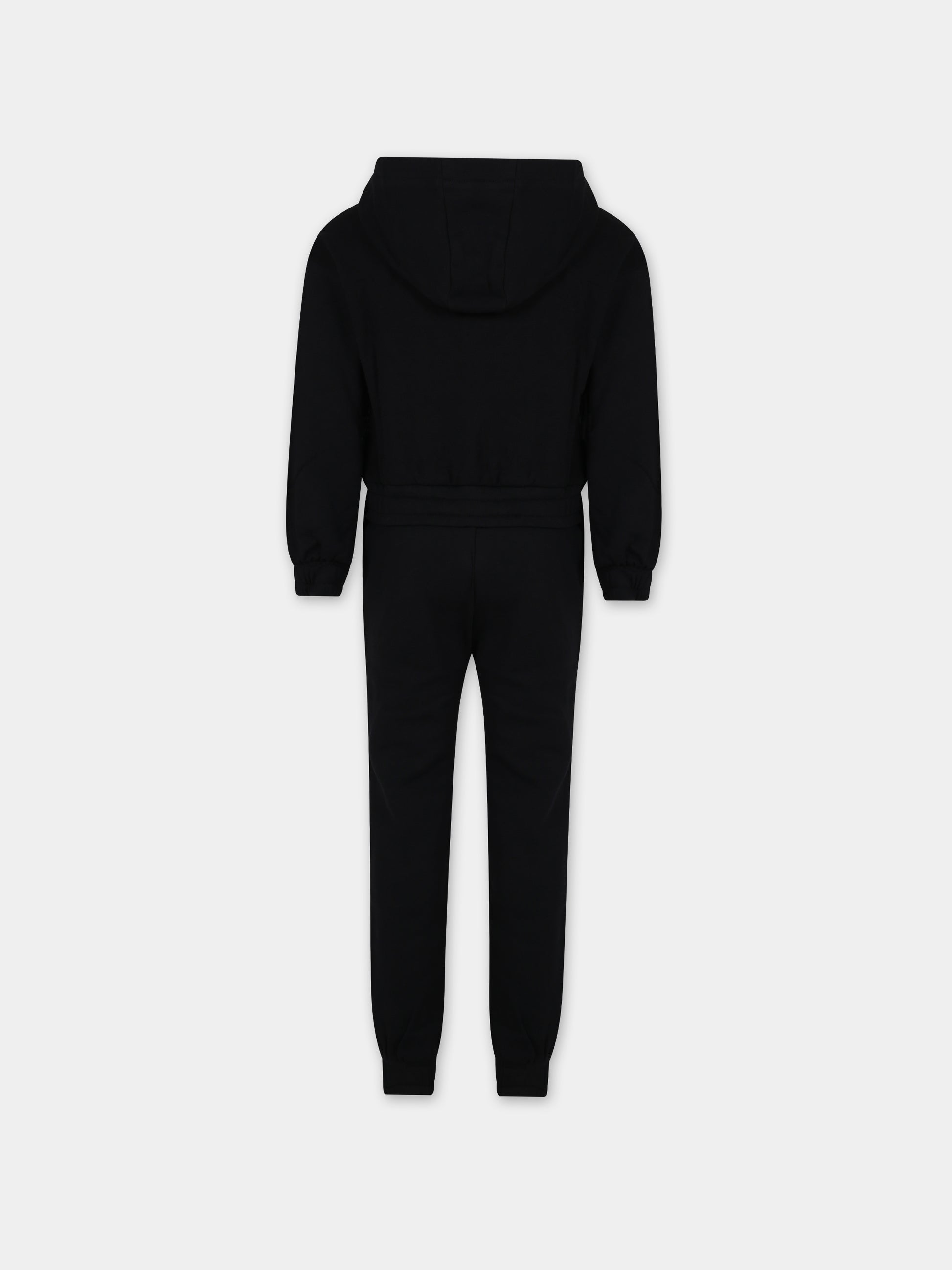 Completo nero per bambina con smile,Moschino Kids,HDK02J LCA44 60100