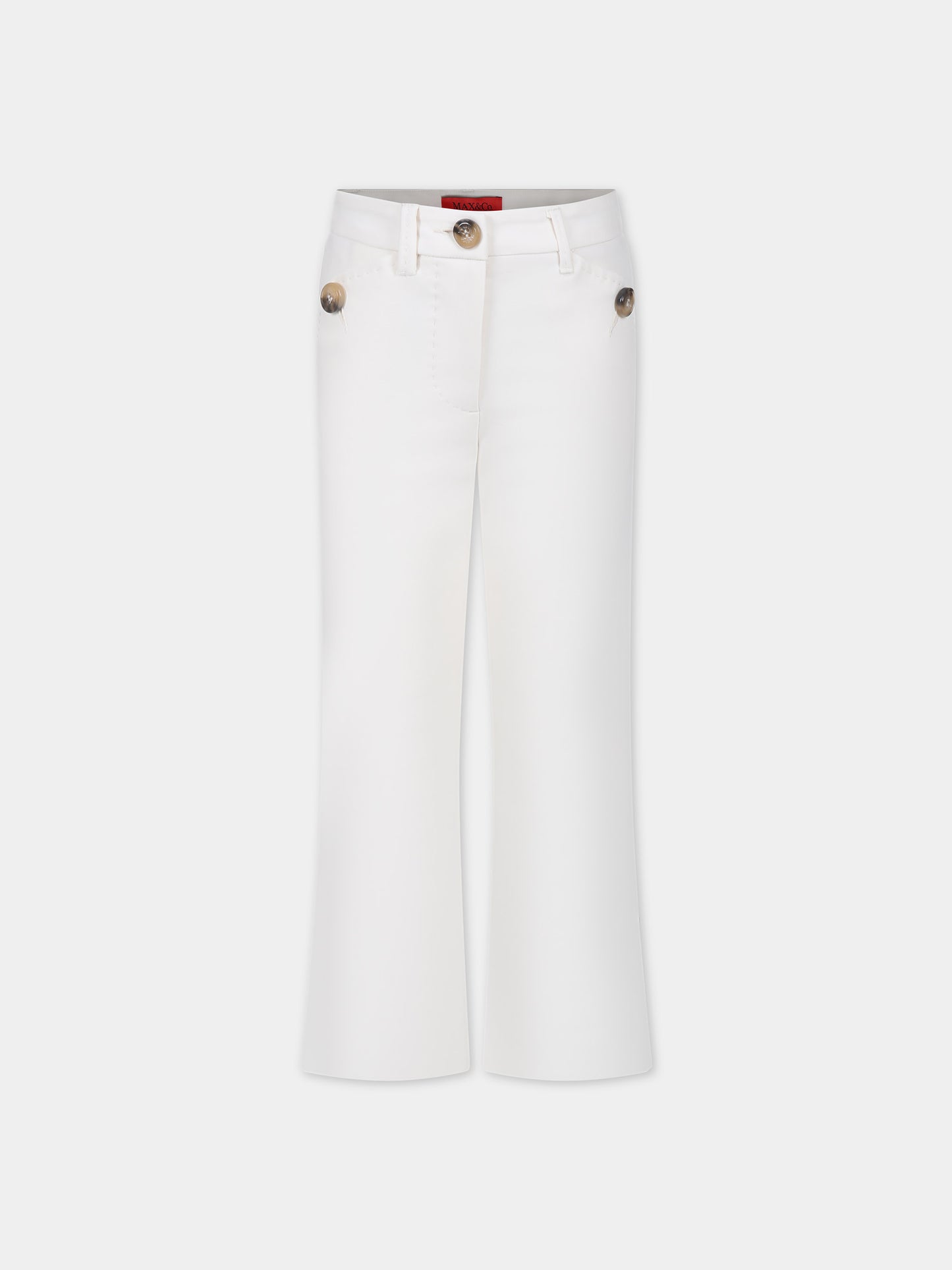 Pantaloni avorio per bambina,Max&co,MX0010 MX009 MAXP2F MX101