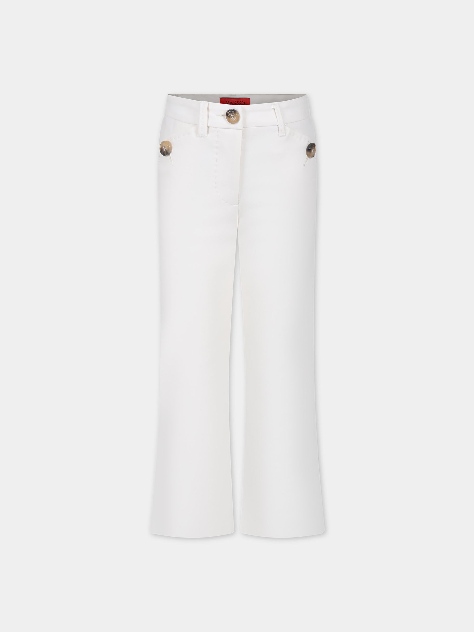 Pantaloni avorio per bambina,Max&co,MX0010 MX009 MAXP2F MX101