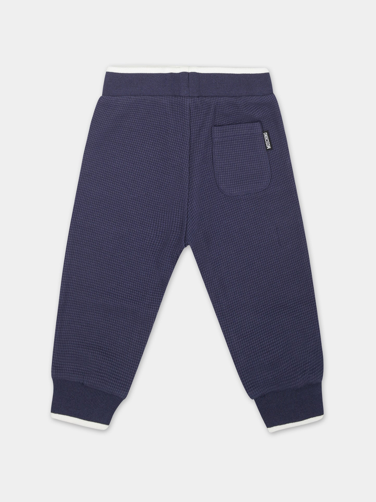 Completo blu per neonati con Teddy Bear,Moschino Kids,MUK048 LCA57 40016