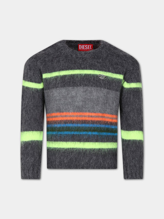 Maglione multicolor per bambino con logo,Diesel,J00954 KYAT5 K964