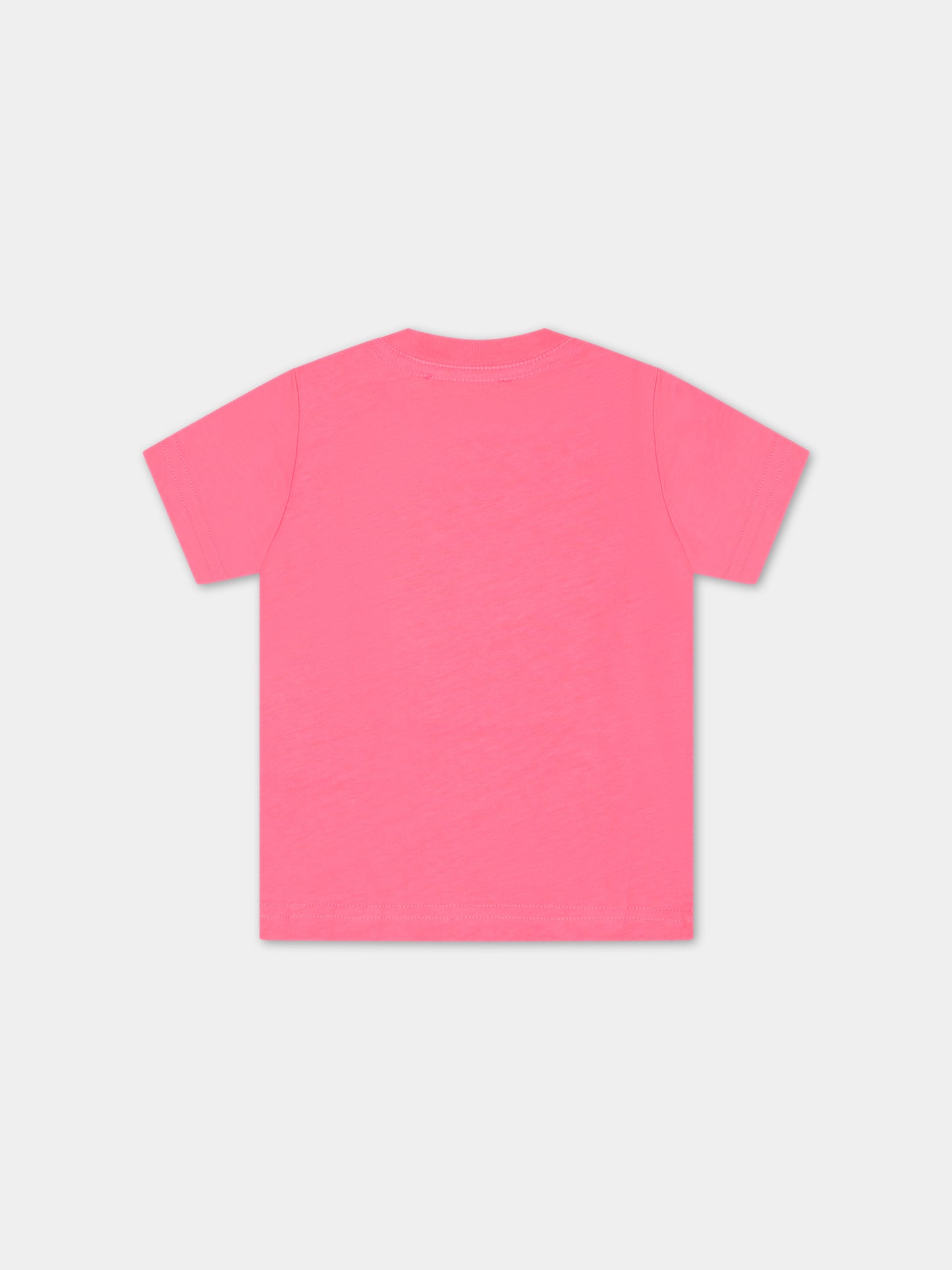 T-shirt fucsia per neonato con logo,Dsquared2,DQ1376 D00MV DQ304