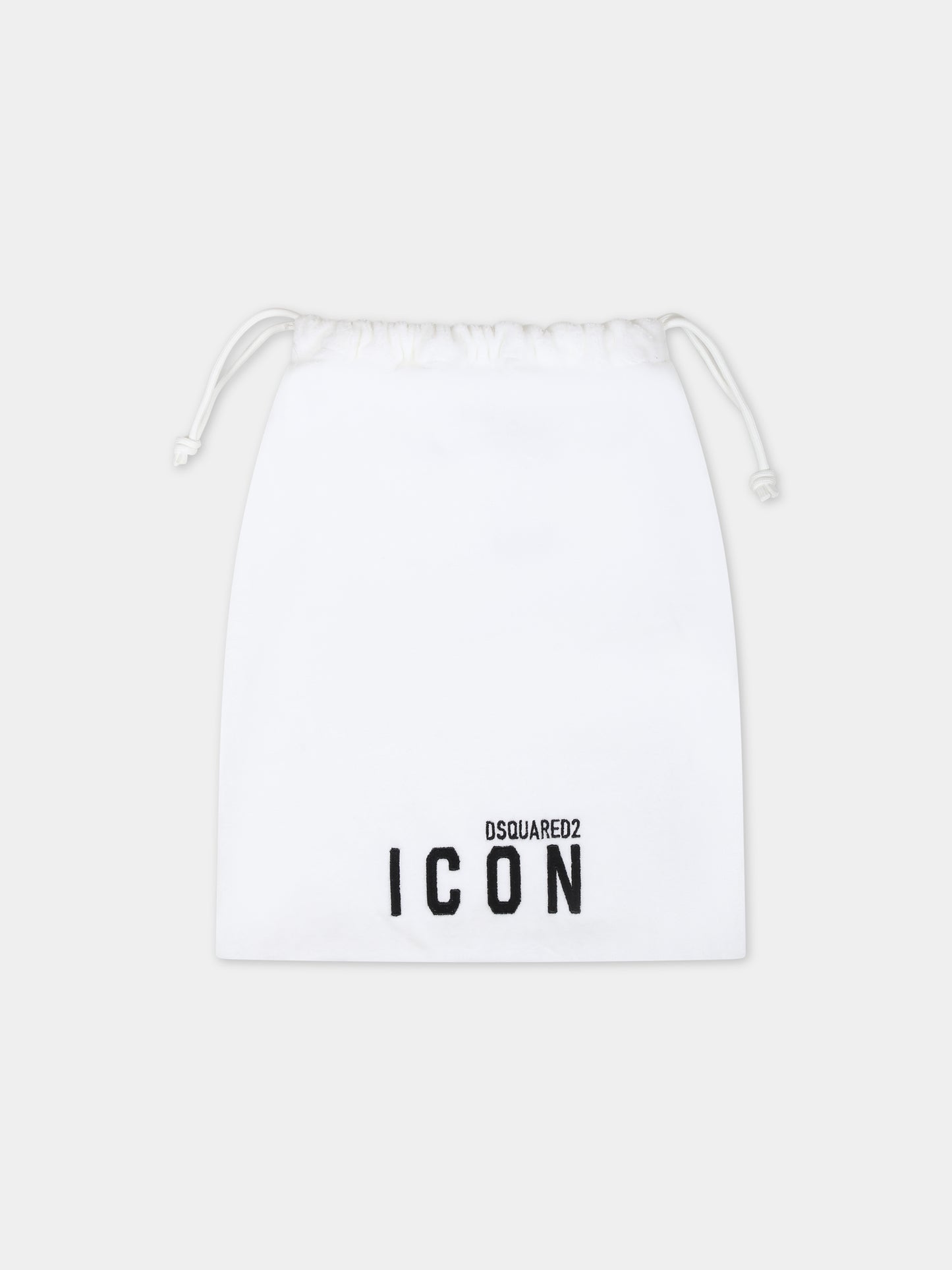 Accappatoio bianco per bambino con logo,Dsquared2,DQ0641 D008K DQ100