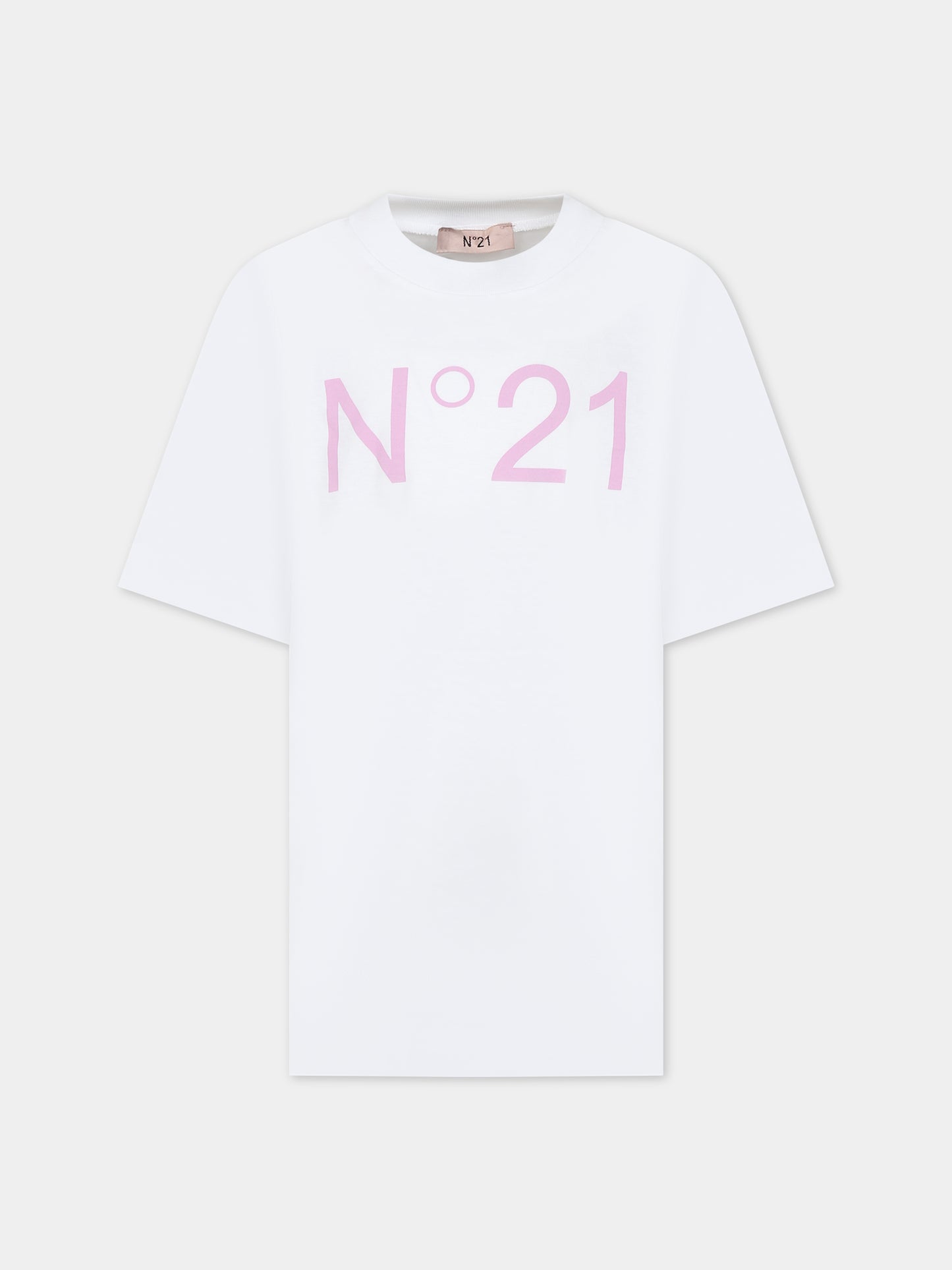 T-shirt bianca per bambina,N°21 Kids,N21617 N0153 0N100