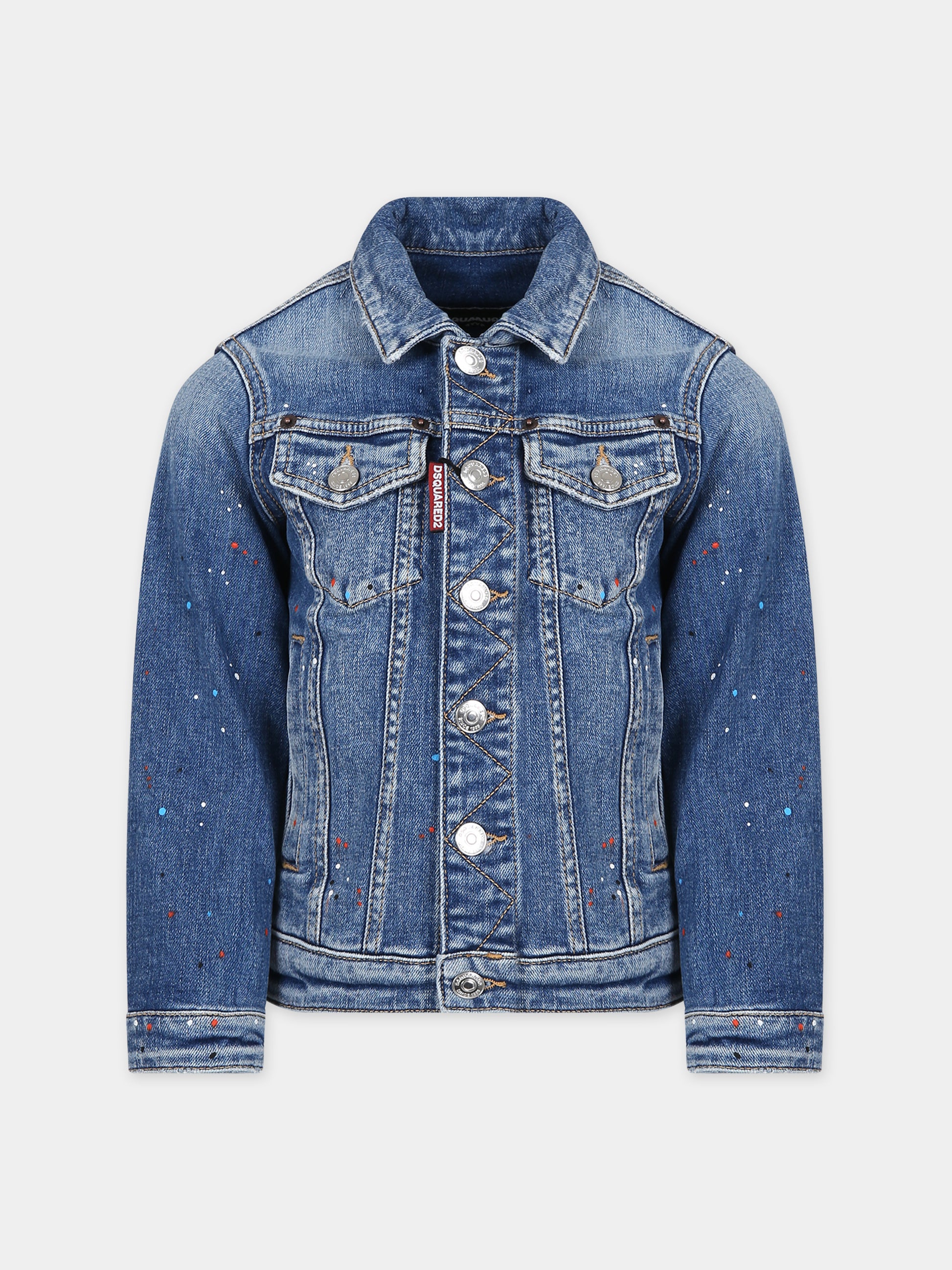 Giubbotto denim per bambino,Dsquared2,DQ0395 D0A2M DQ01