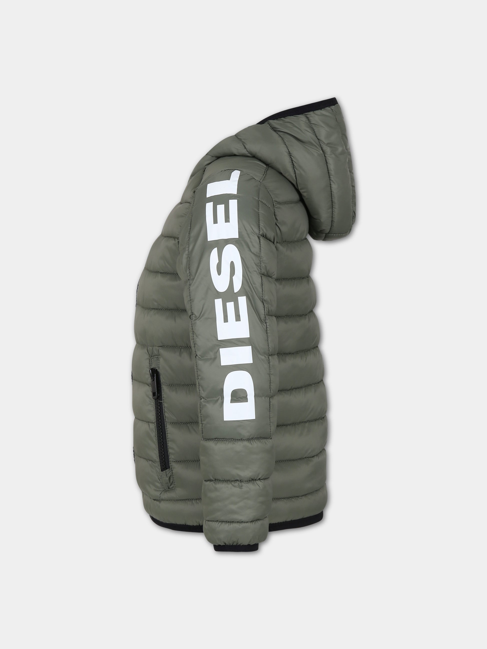 Piumino verde per bambini,Diesel,J01086 KXBDY K544