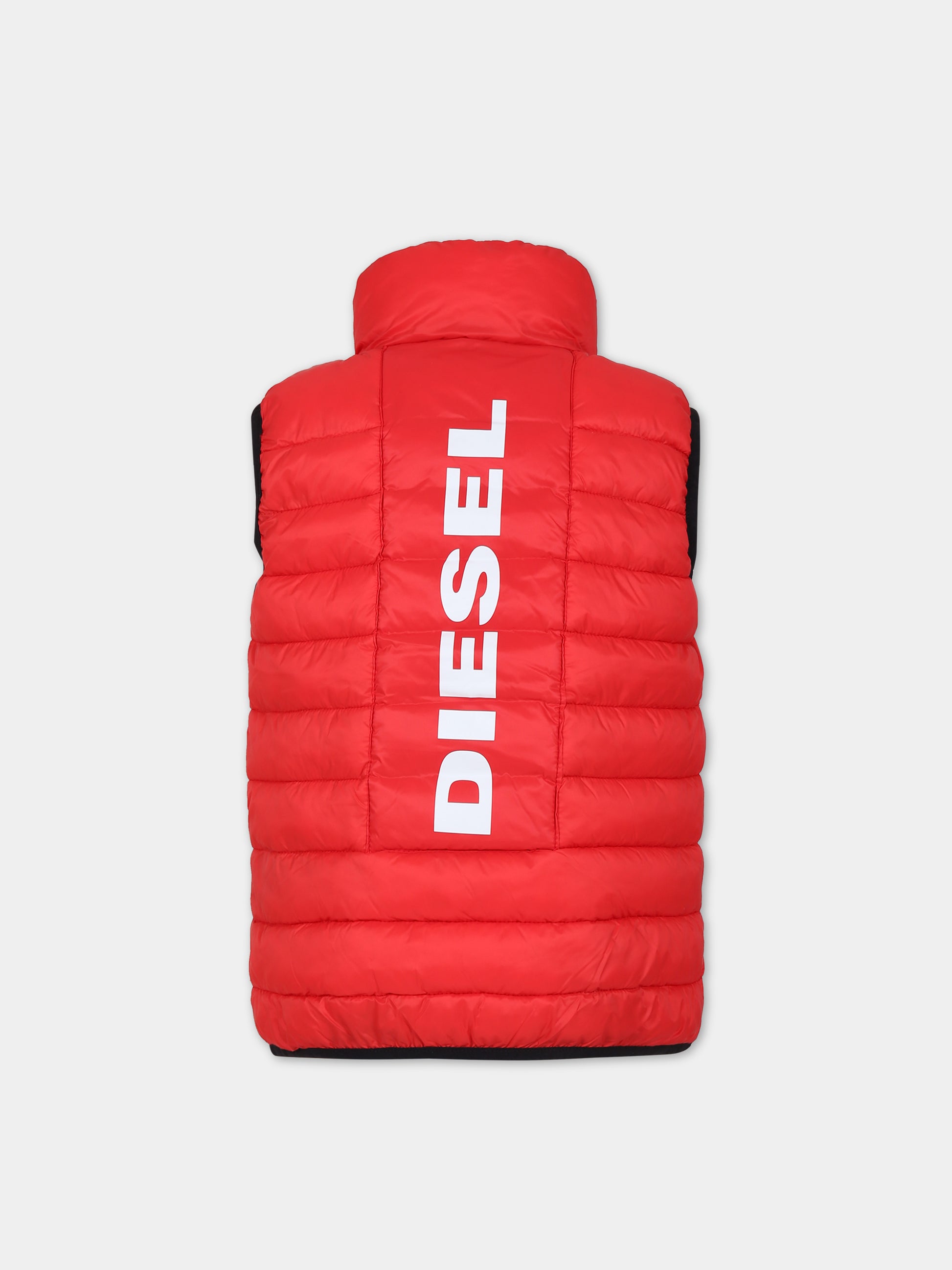 Gilet rosso per bambini,Diesel,J01087 KXBDY K438