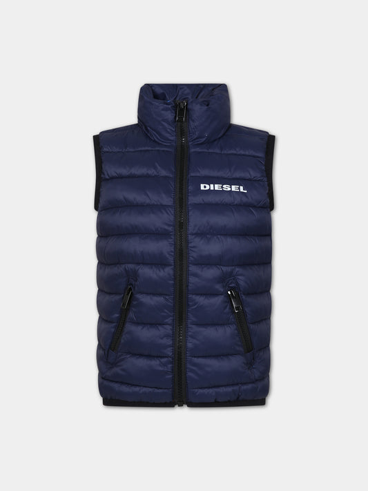 Gilet nero per bambini,Diesel,J01087 KXBDY K8AT