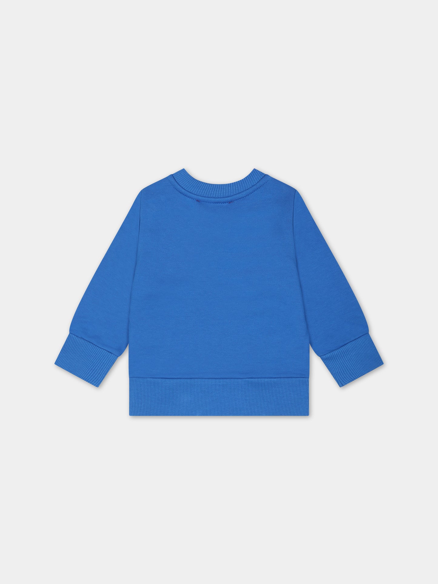 Felpa blu per neonati con stampa logo,Diesel,K00346 0IAJH K80H