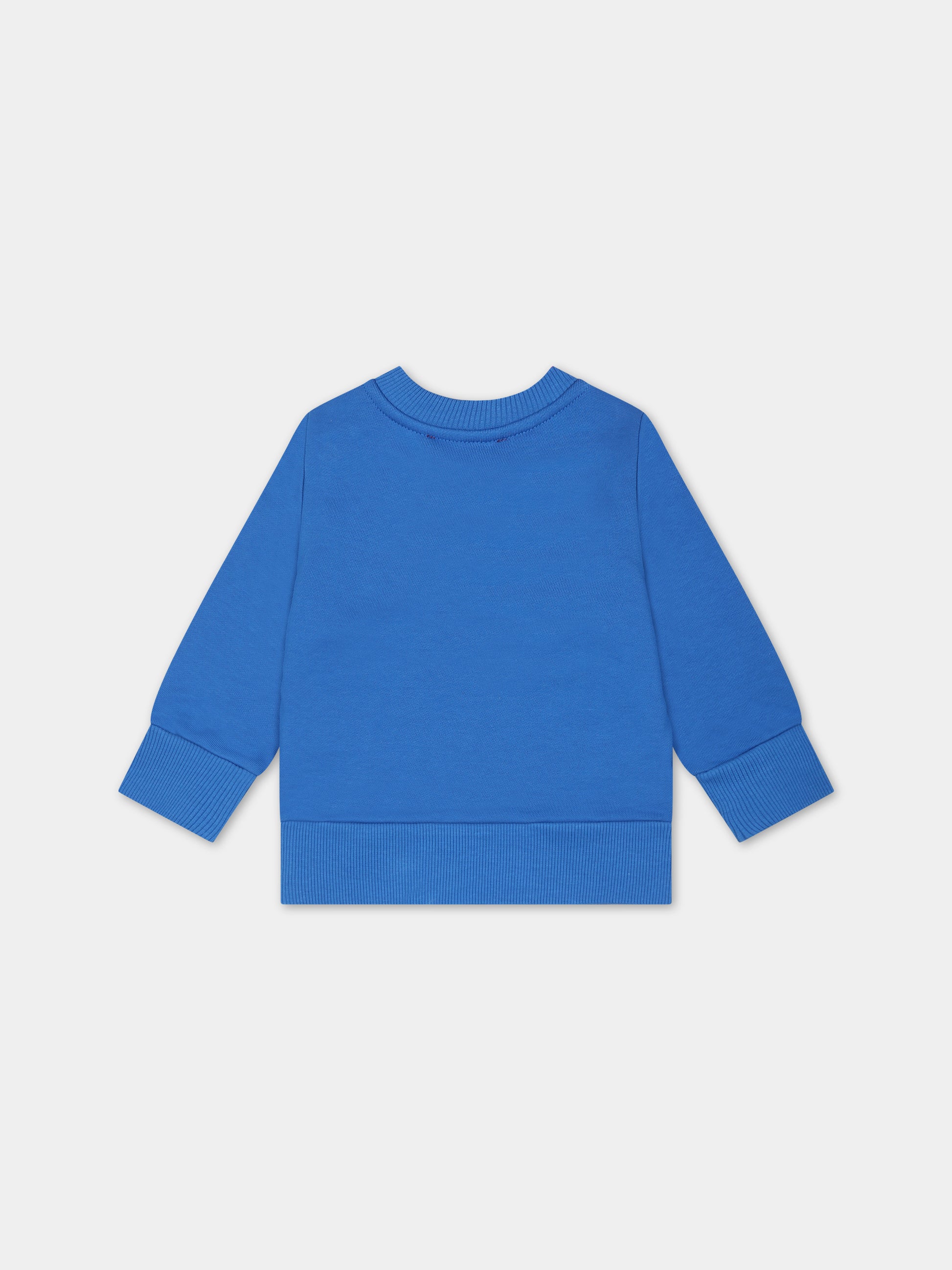 Felpa blu per neonati con stampa logo,Diesel,K00346 0IAJH K80H