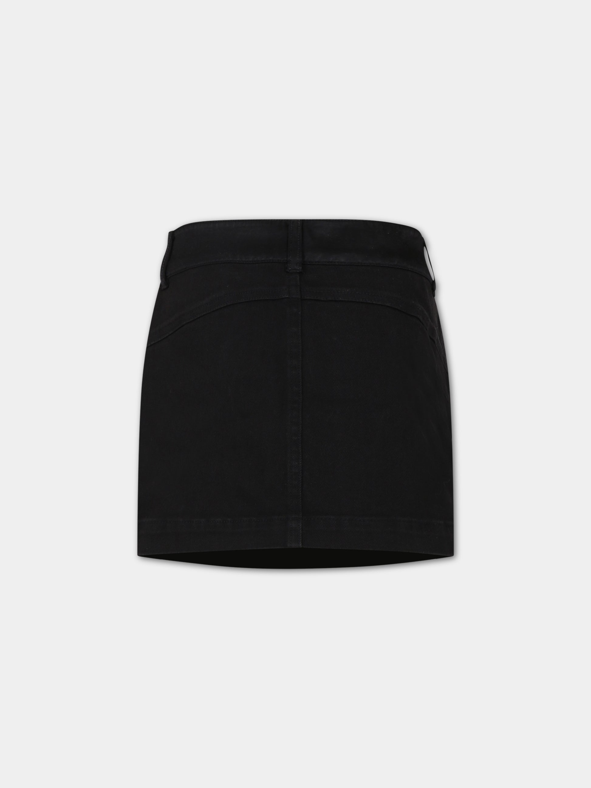 Gonna nera per bambina con tasche,Diesel,J01161 KXBE3 K900