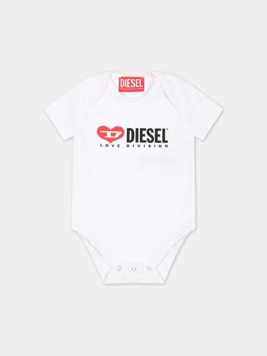 Body bianco per neonati,Diesel,N00049 KYAVU K100