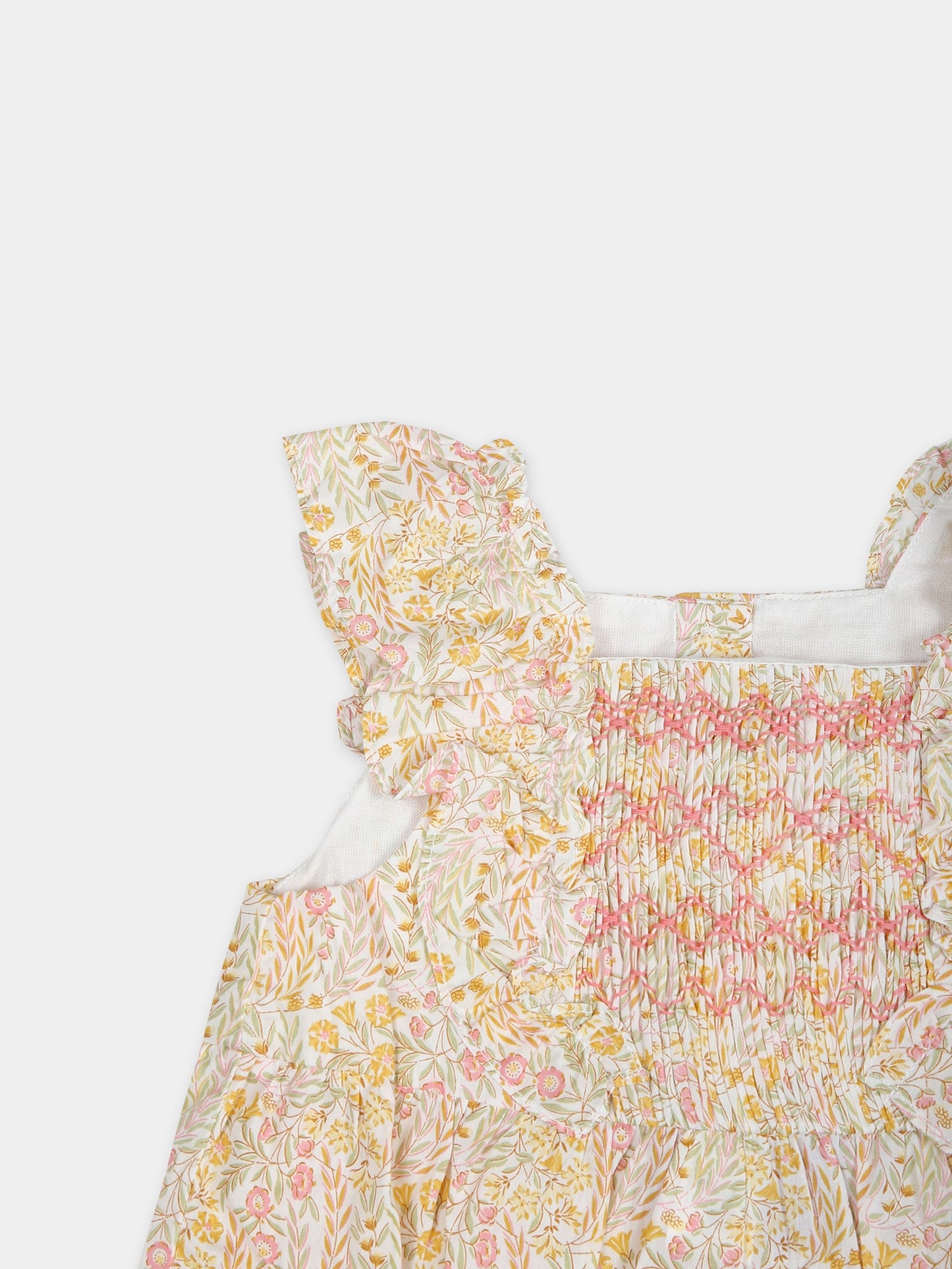 Salopette avorio per neonata con tessuto Liberty,Tartine Et Chocolat,TY32001 32