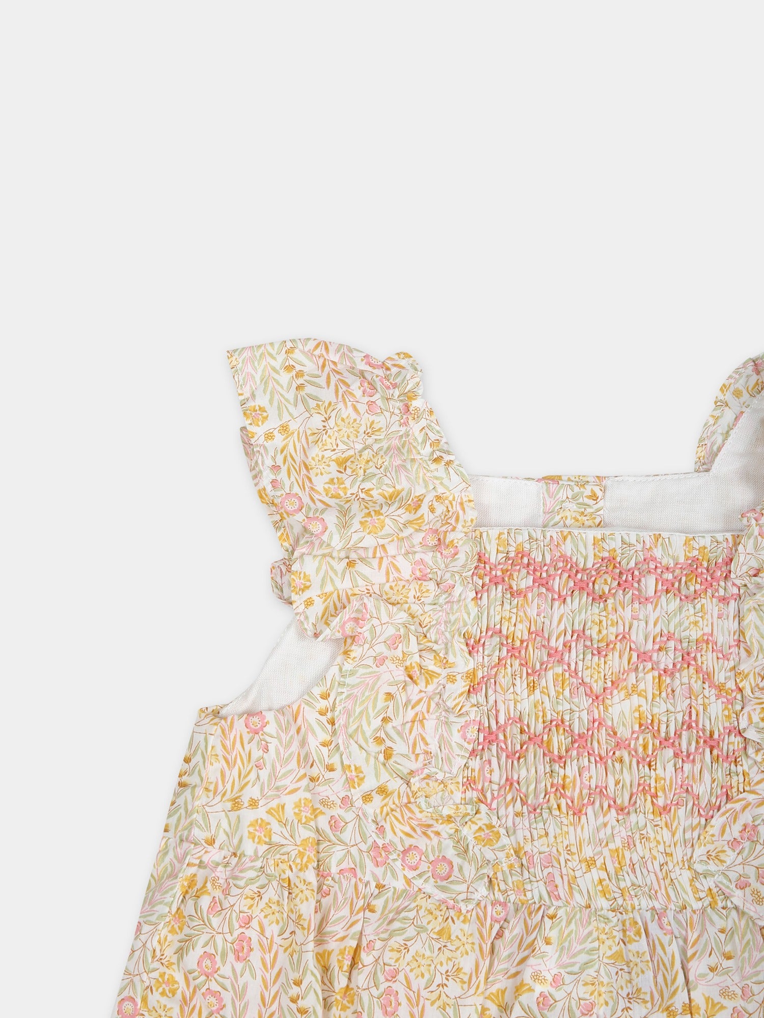 Salopette avorio per neonata con tessuto Liberty,Tartine Et Chocolat,TY32001 32