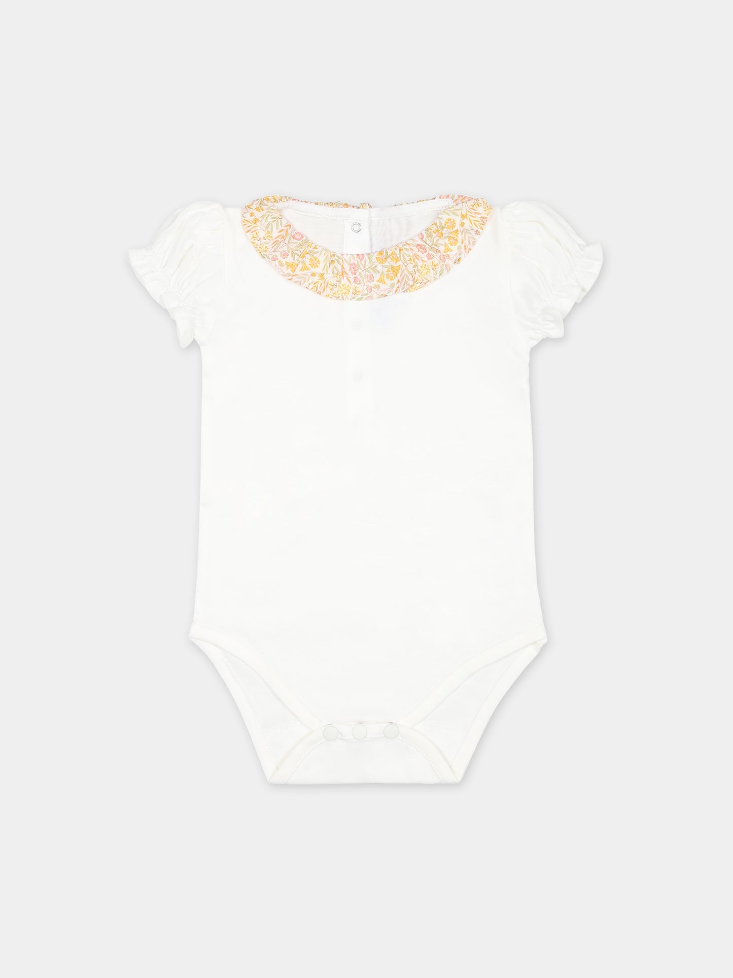 Body bianco per neonata con tessuto Liberty,Tartine Et Chocolat,TY11001 32