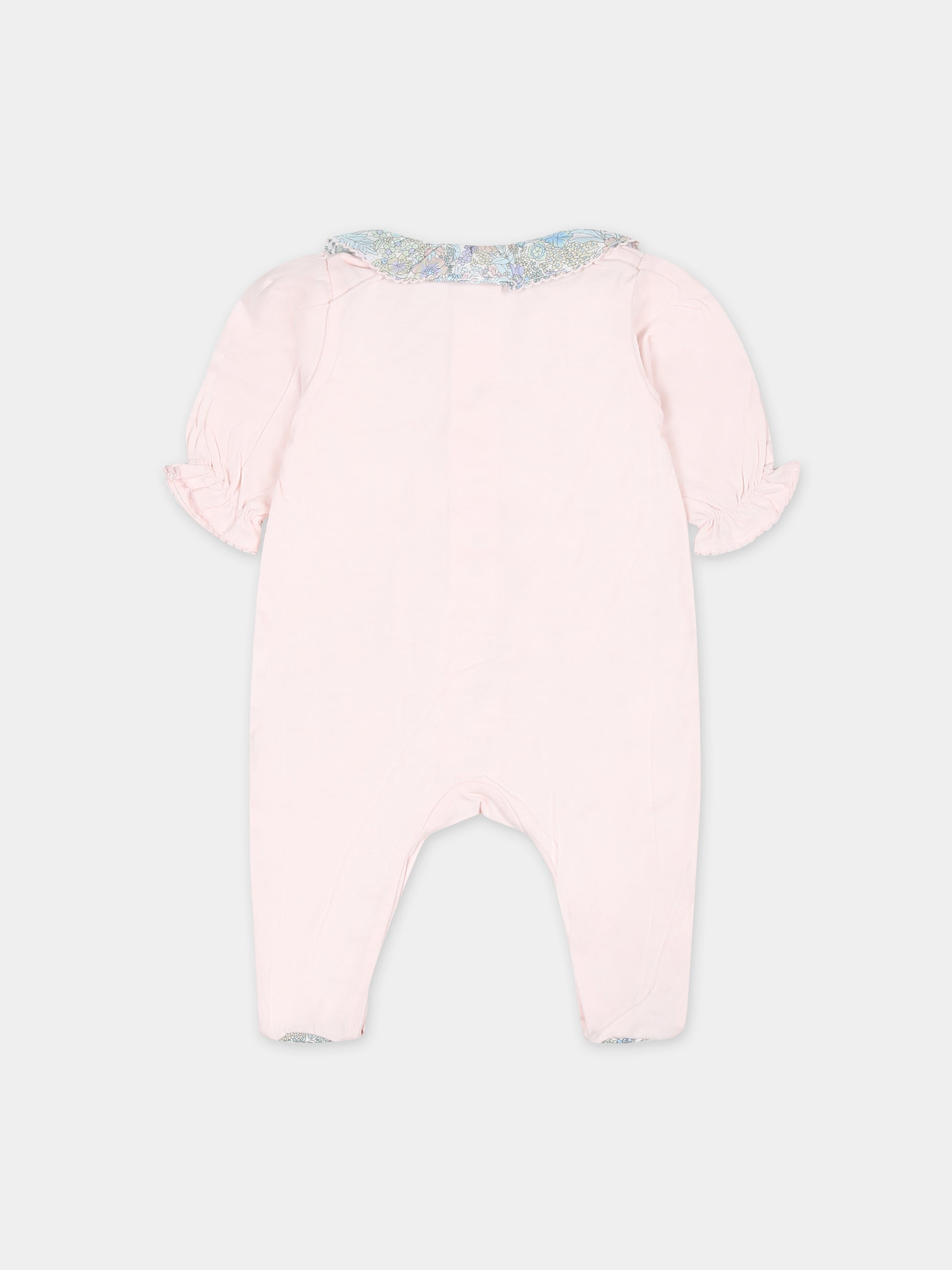 Tutina rosa per neonata con tessuto Liberty,Tartine Et Chocolat,TY54000 31