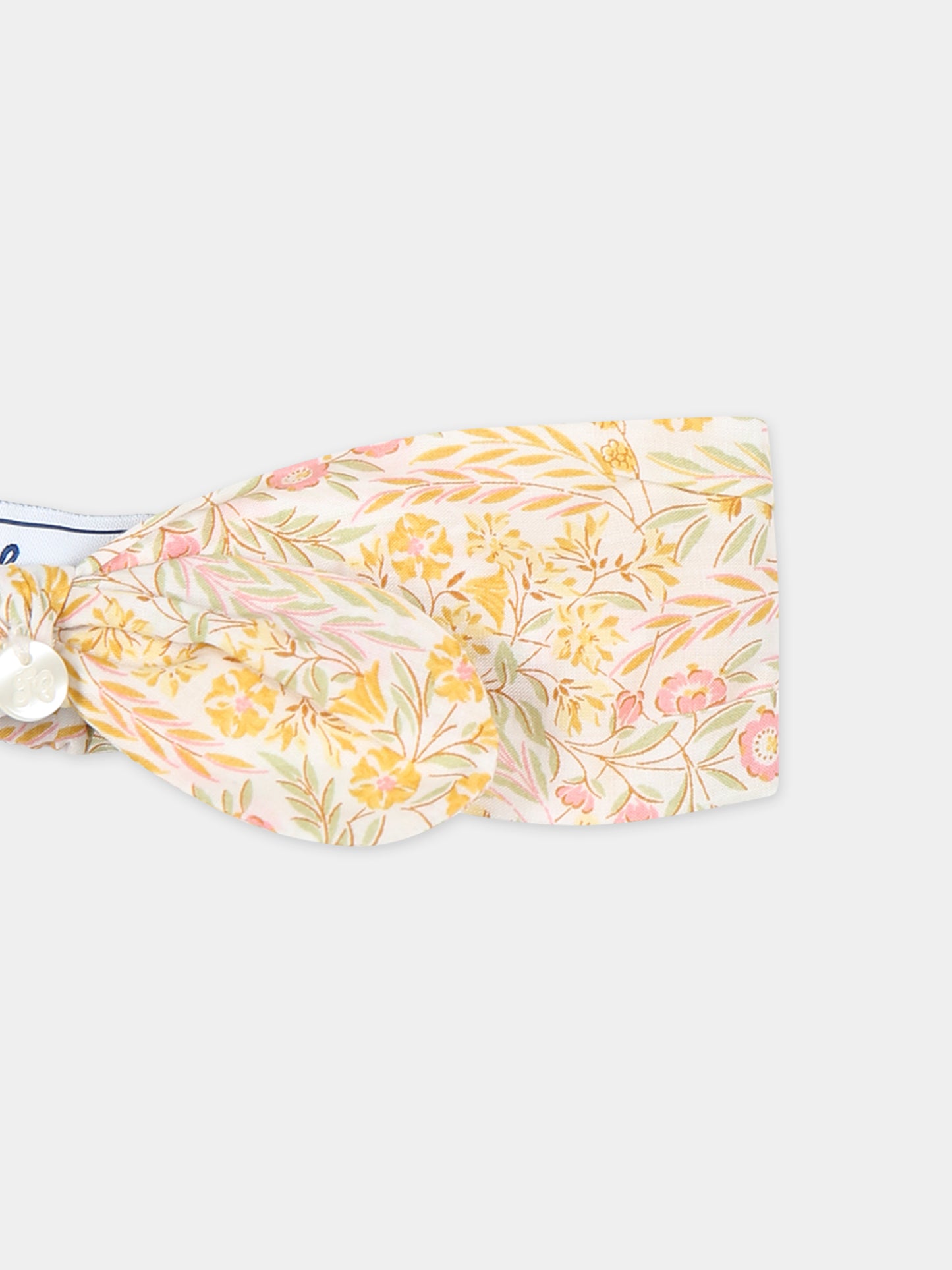 Fascia avorio per neonata con tessuto Liberty,Tartine Et Chocolat,TY90001 32