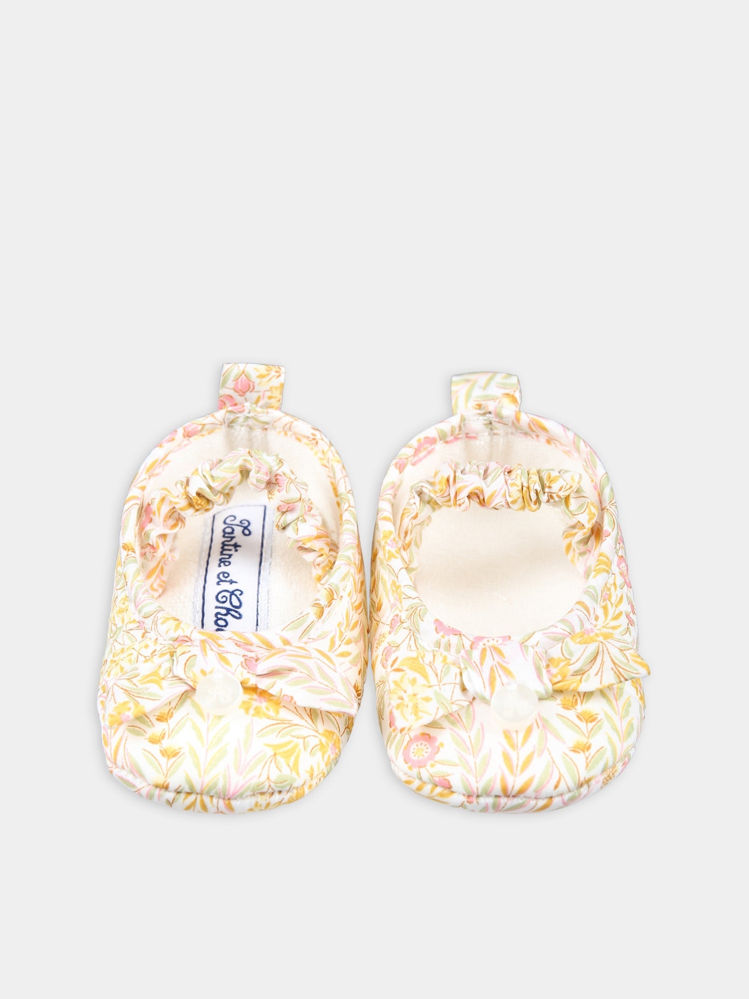 Ballerine avorio per neonata con tessuto Liberty,Tartine Et Chocolat,TY80001 32