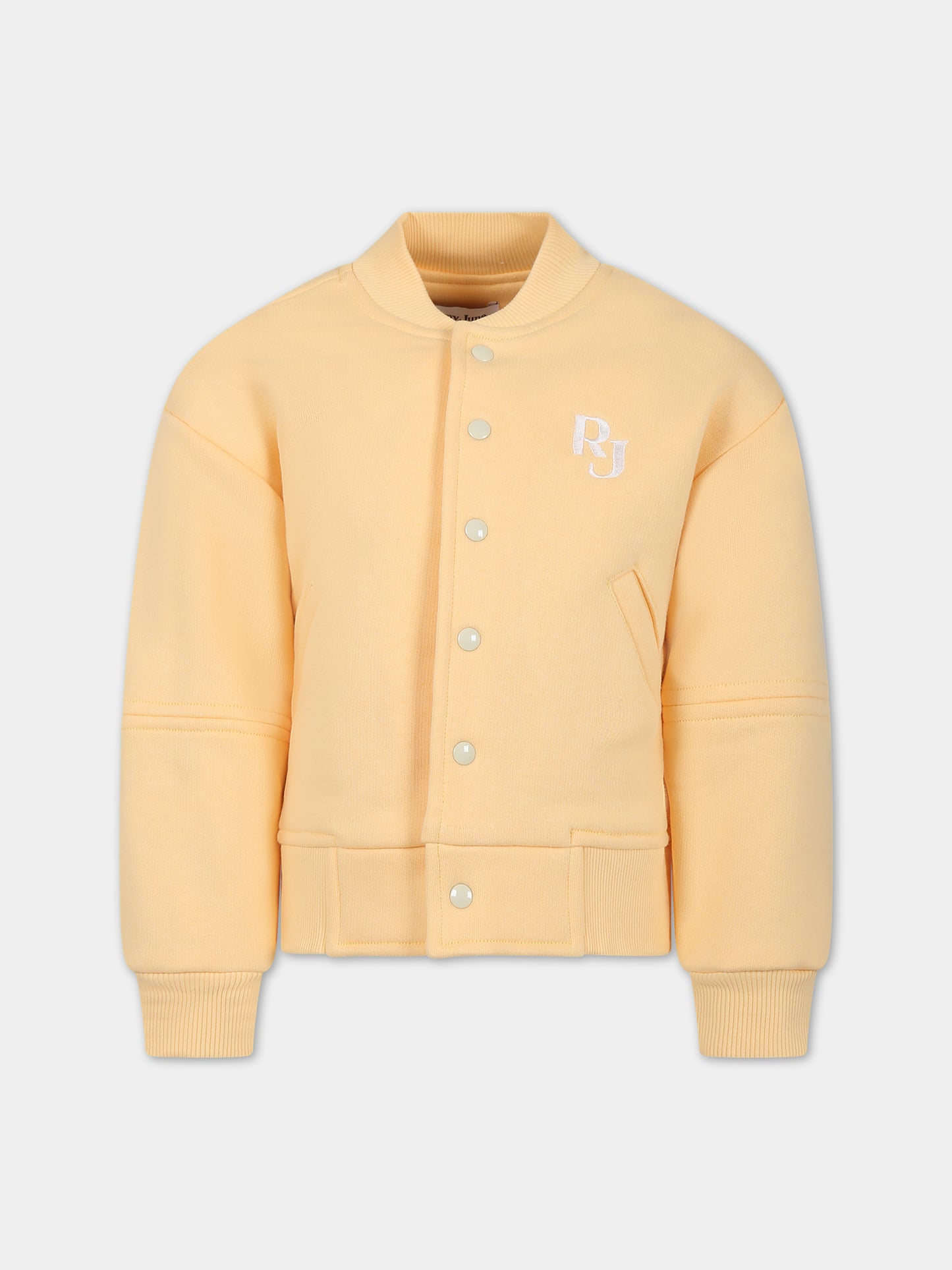Bomber giallo per bambini con logo,Romy June,0006 01 4001 700 F23