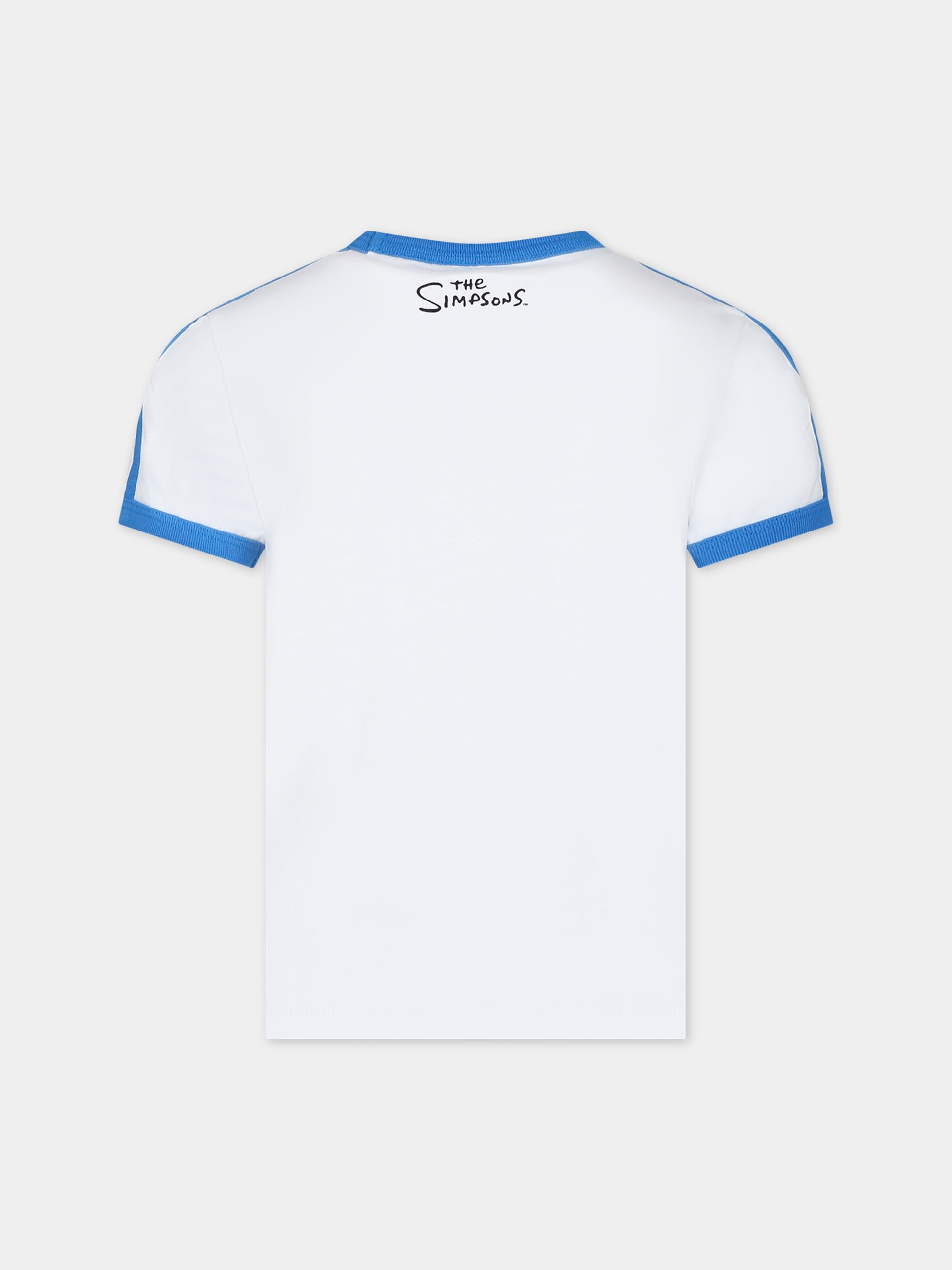 T-shirt bianca per bambino con Bart Simpson,Mc2 Saint Barth,DENA001 03270F