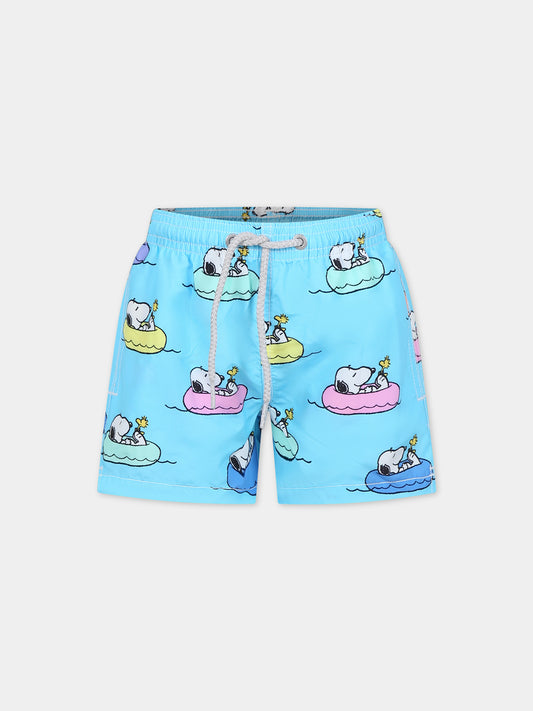 Boxer mare celeste per bambino con granchio,Mc2 Saint Barth,JEA0001 00282F