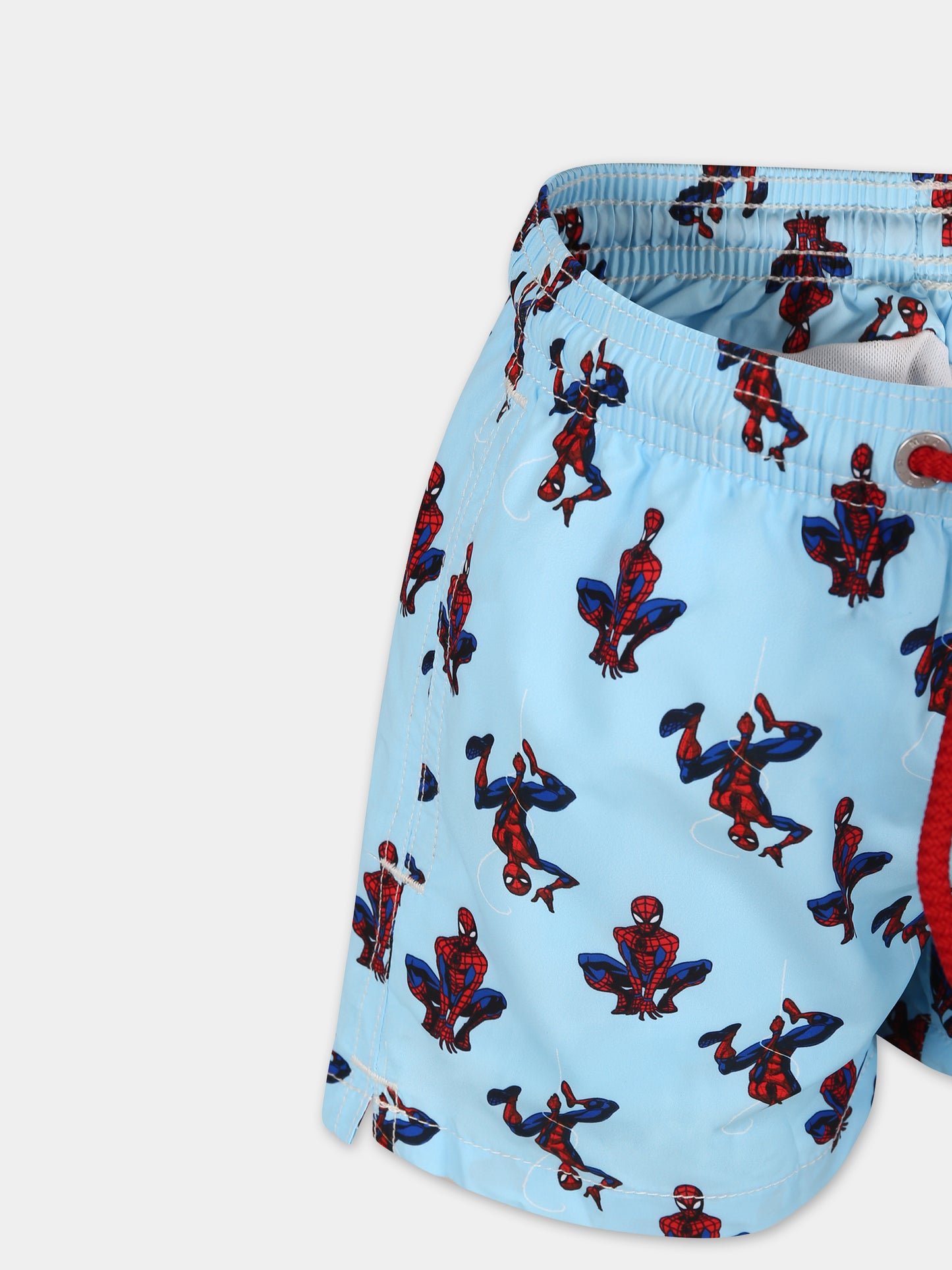 Boxer mare celeste per bambino con stampa Spiderman,Mc2 Saint Barth,JEA0004 03416F