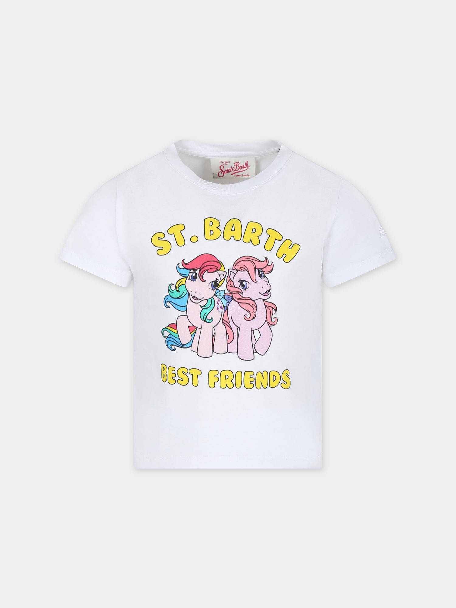 T-shirt bianca per bambina con stampa My Little Pony,Mc2 Saint Barth,ELLY001 01928F