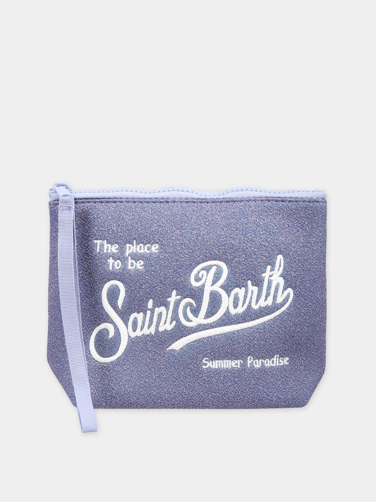 Pochette viola per bambina con logo e lurex,Mc2 Saint Barth,ALIN001 01721F