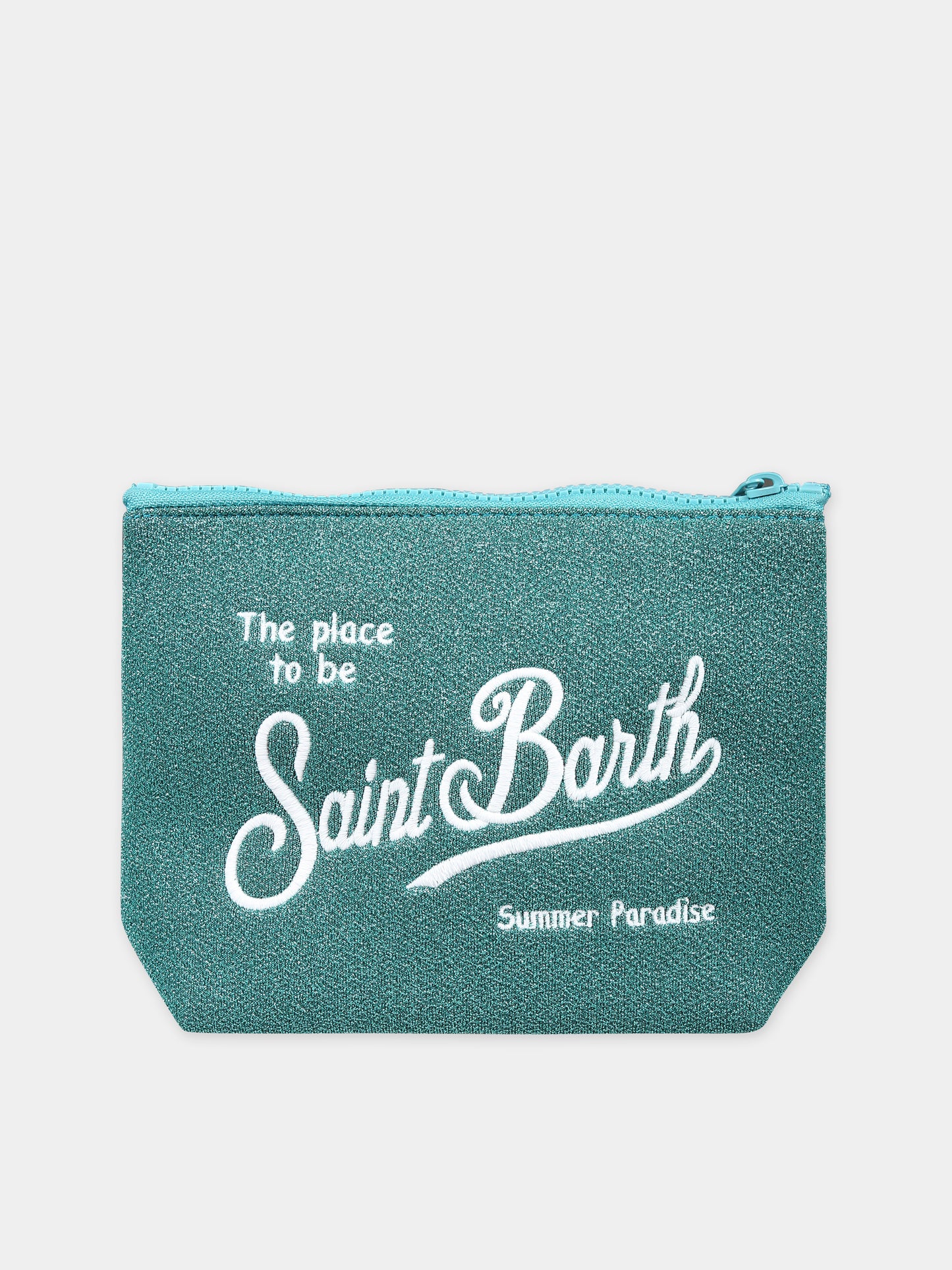 Pochette verde per bambina con logo e lurex,Mc2 Saint Barth,ALIN001 02818F